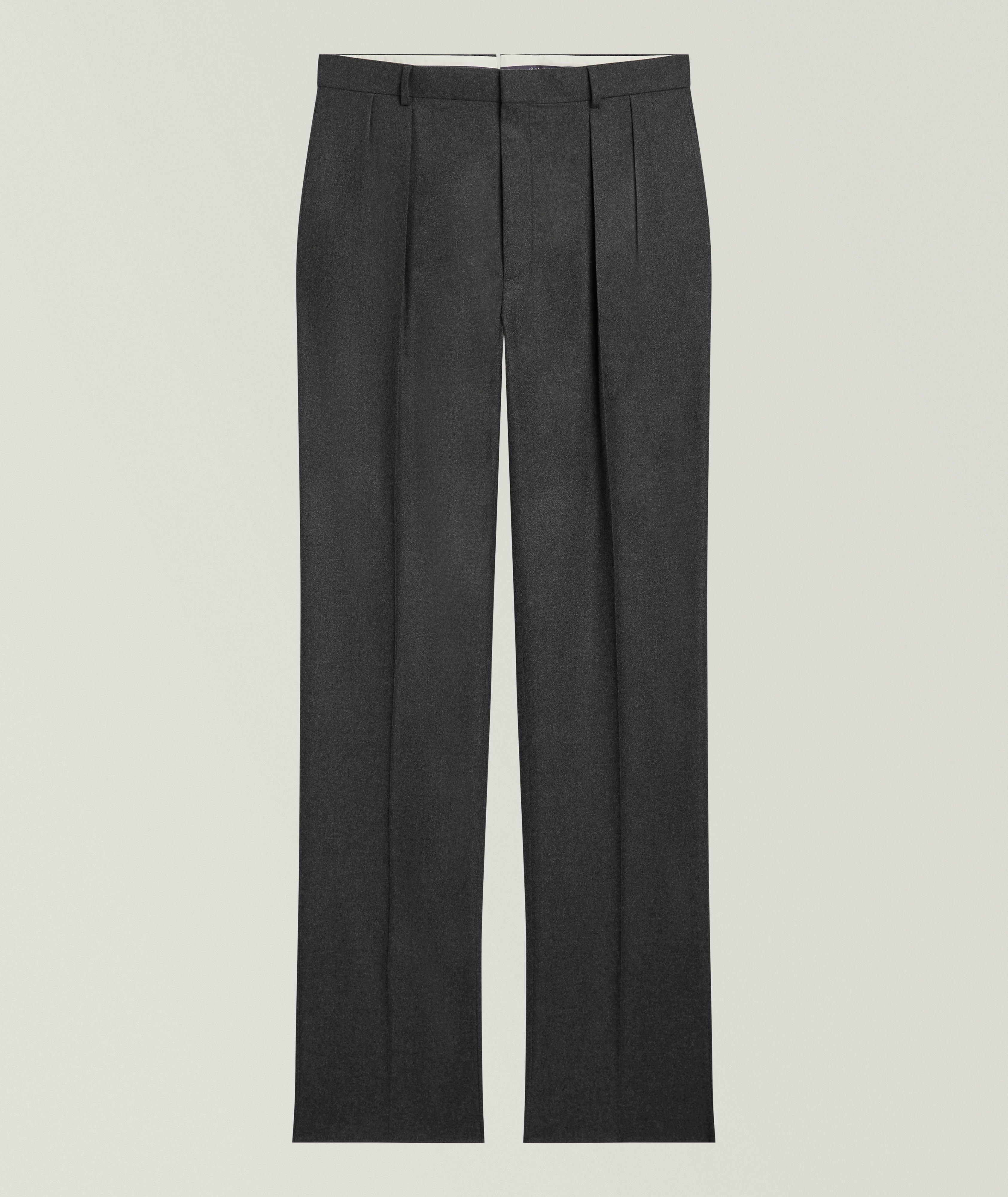 Ralph Lauren Purple Label Pantalon habillé flanelle confectionné à main Glenn