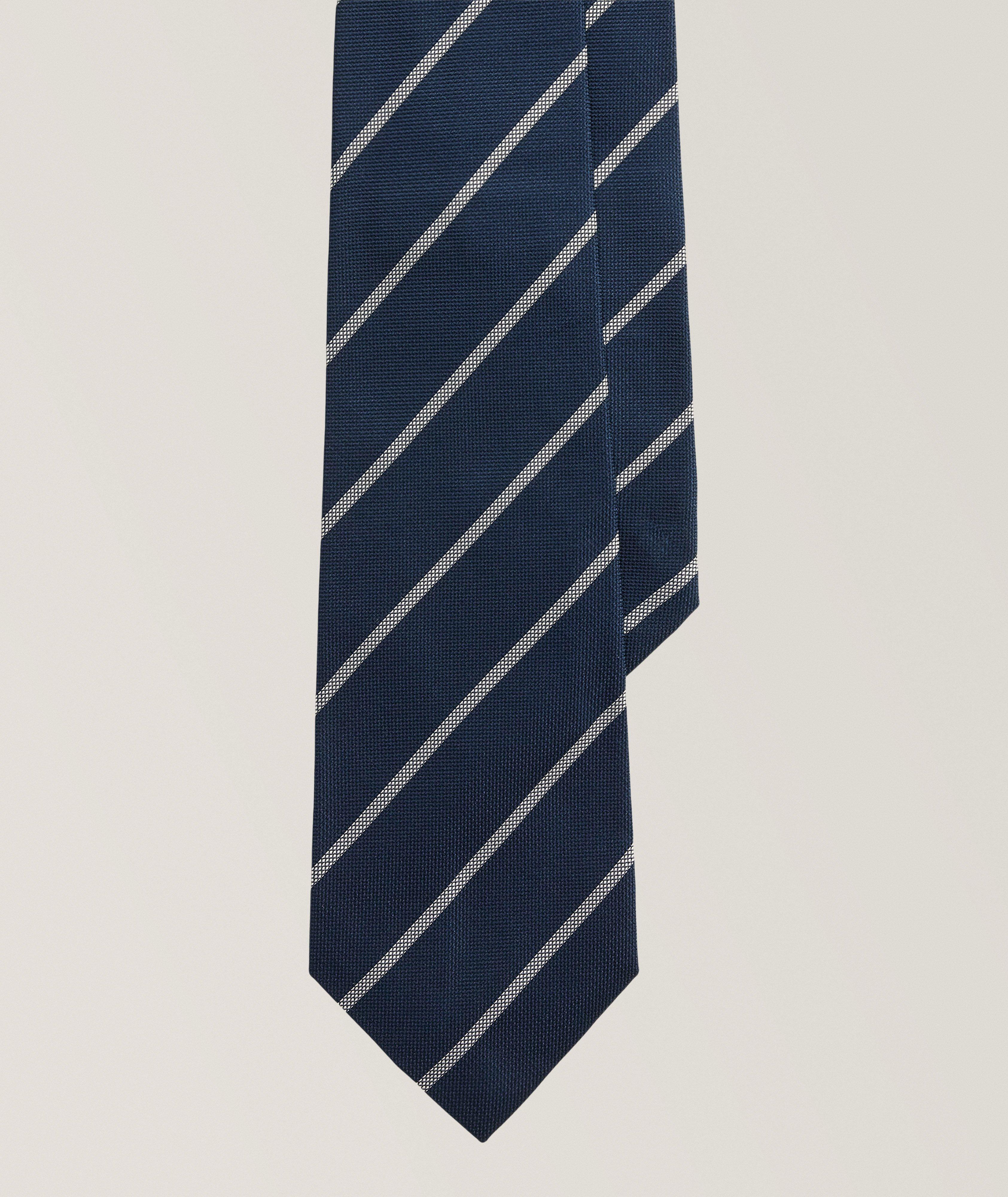 Ralph Lauren Purple Label Striped Silk Tie