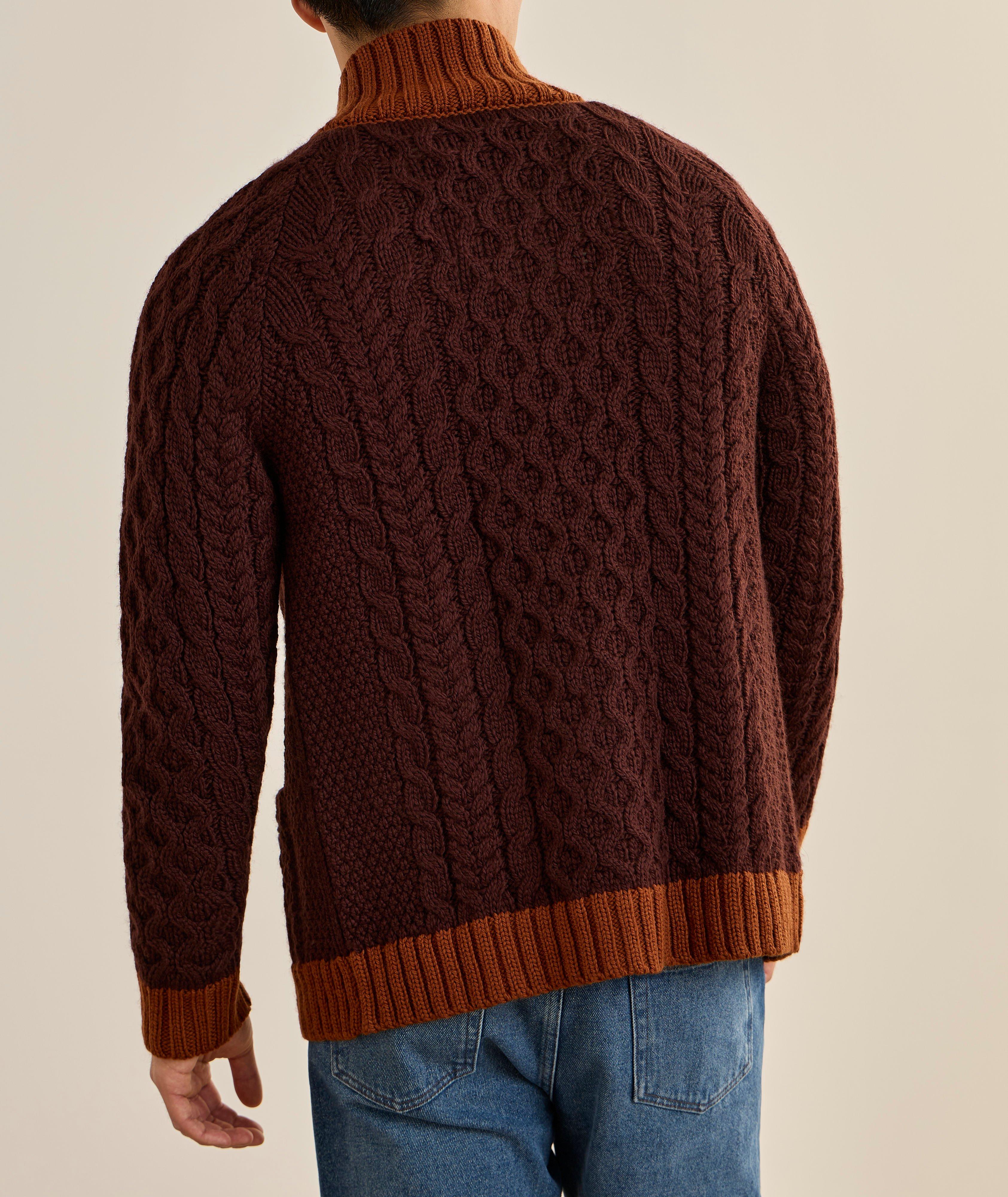Cable Knit Mock Neck Cardigan  image 2