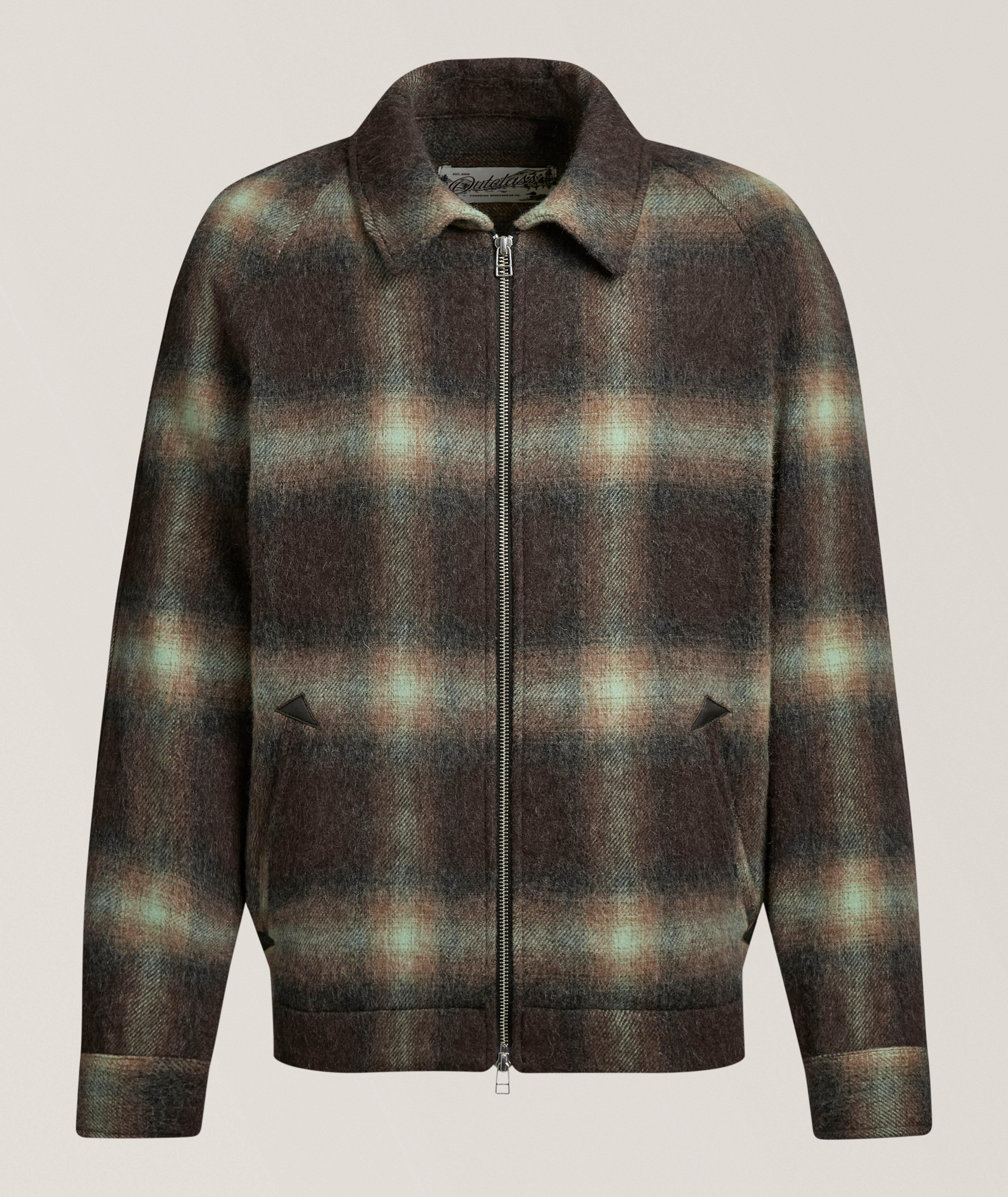 Outclass Surchemise laine-mélange quadrillé ombré Harrington