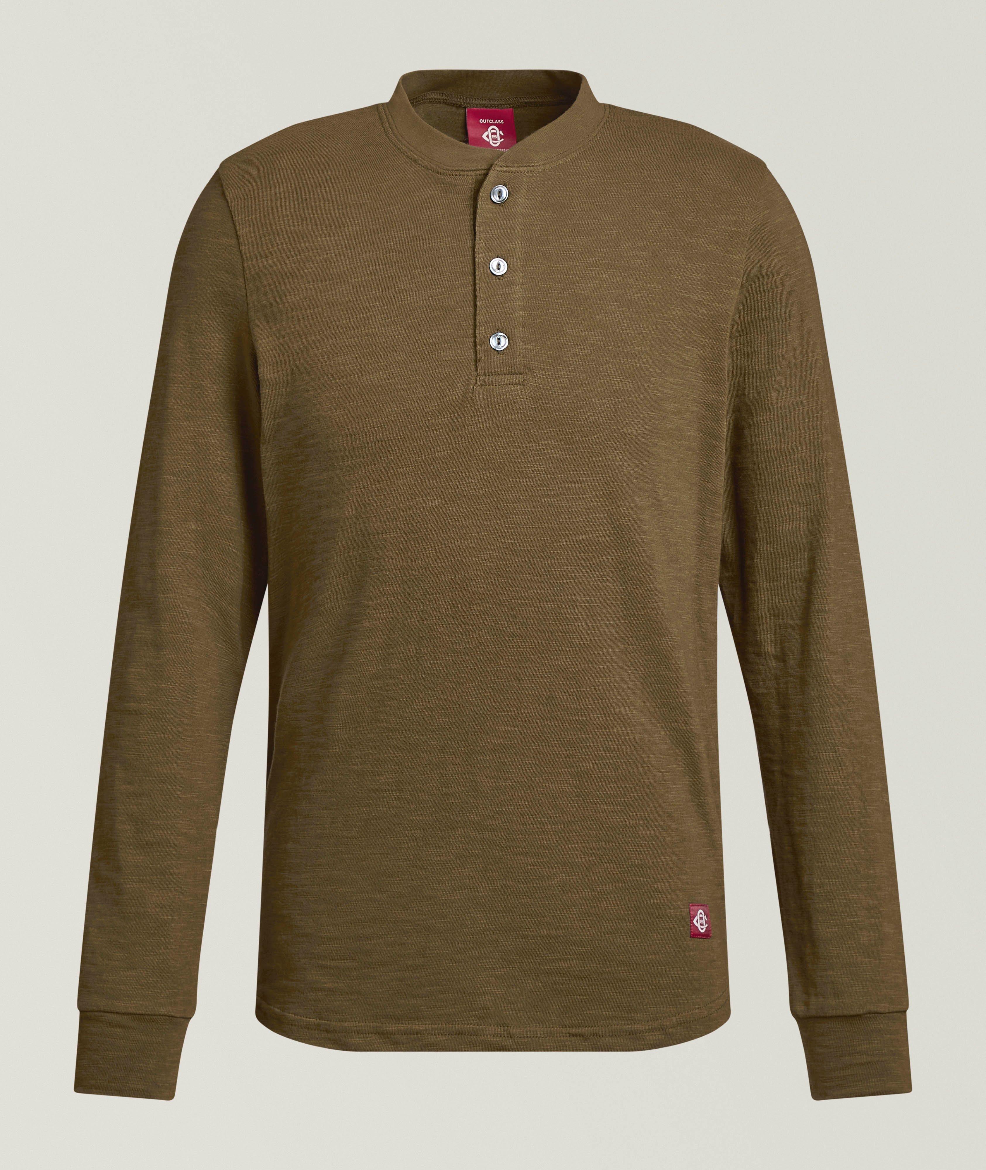 Outclass Double Slub Cotton Henley 