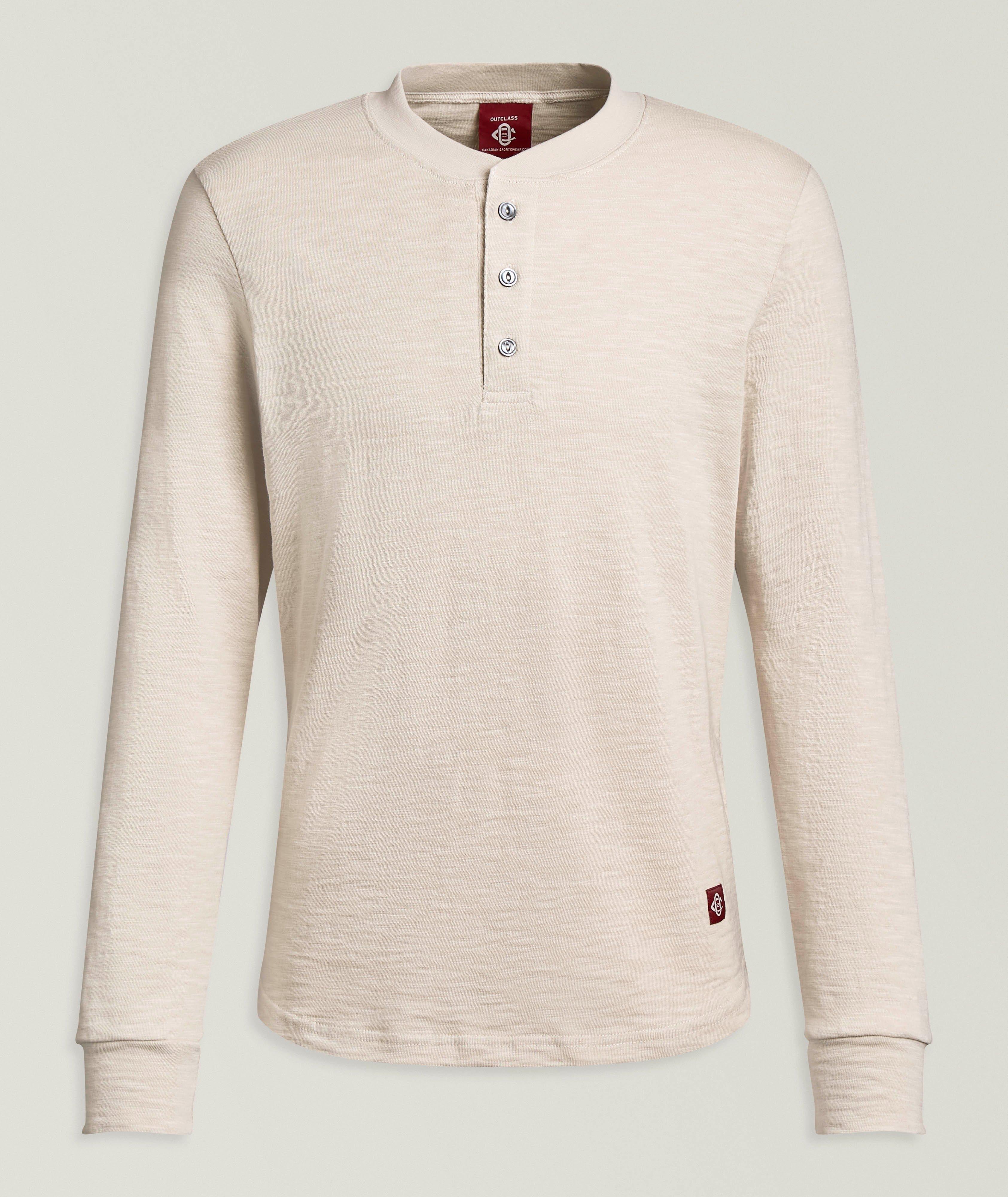 Double Slub Cotton Henley  image 0