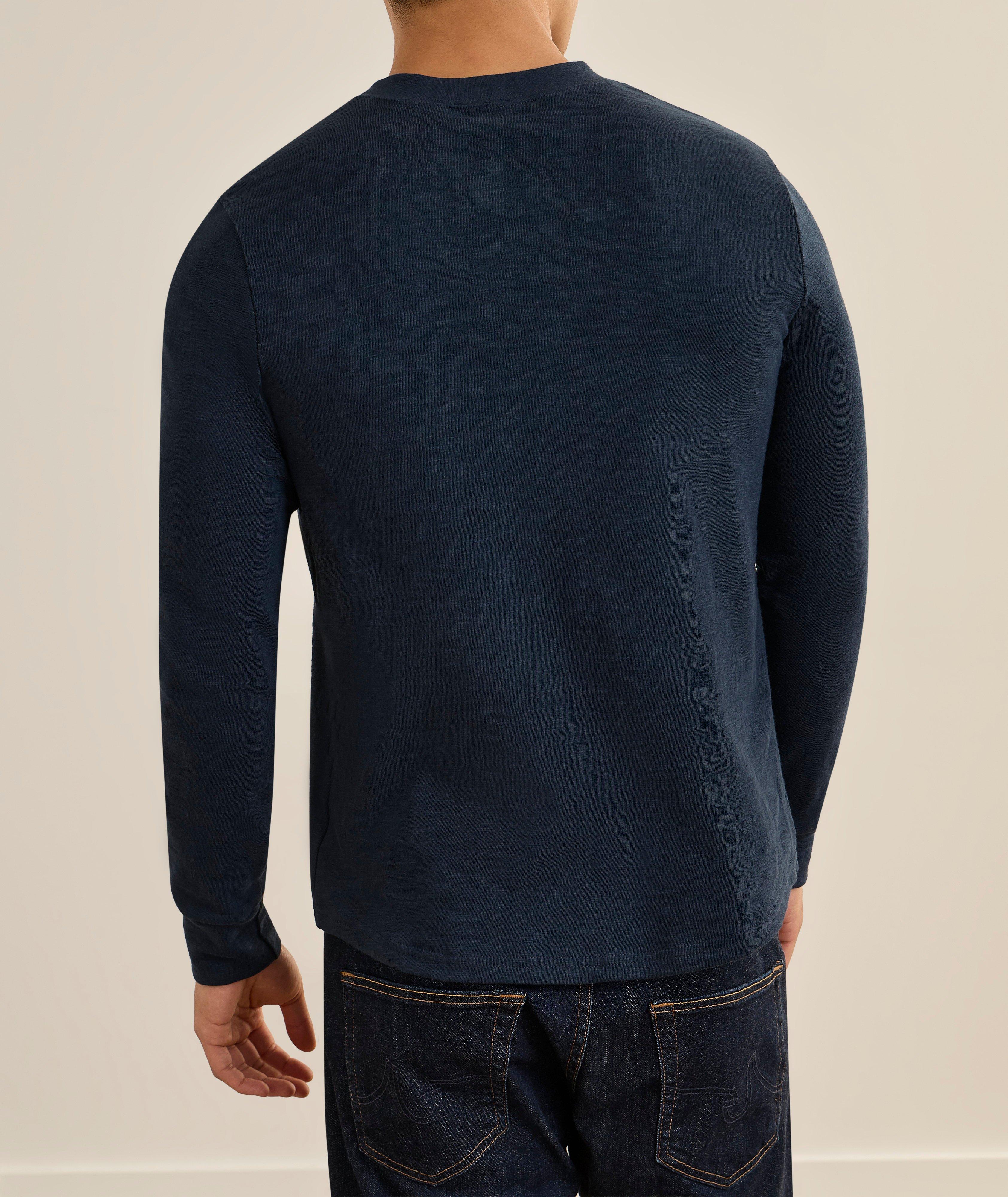 Double Slub Cotton Henley  image 2