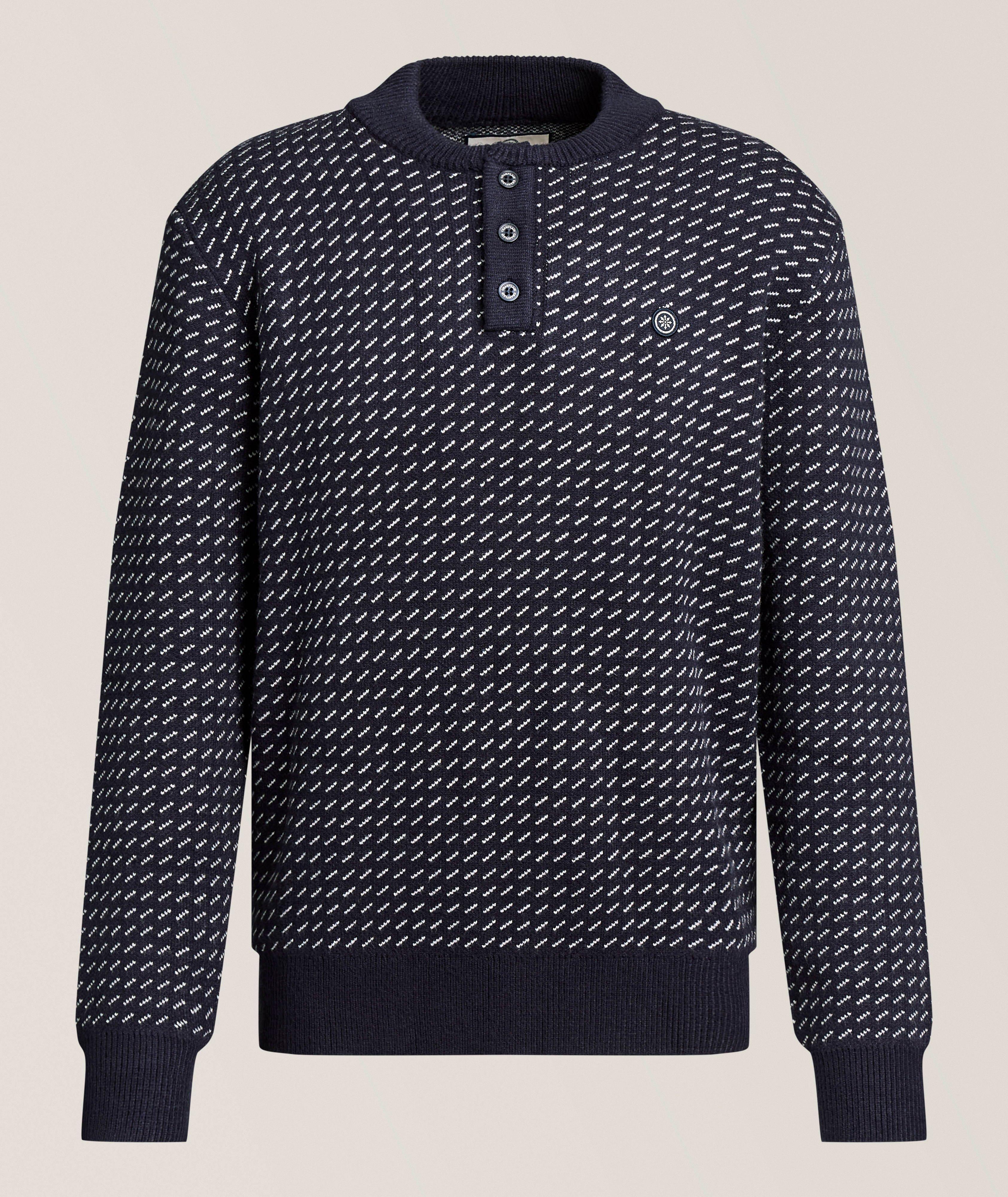 Champlain Patterned Henley Shop Sweater