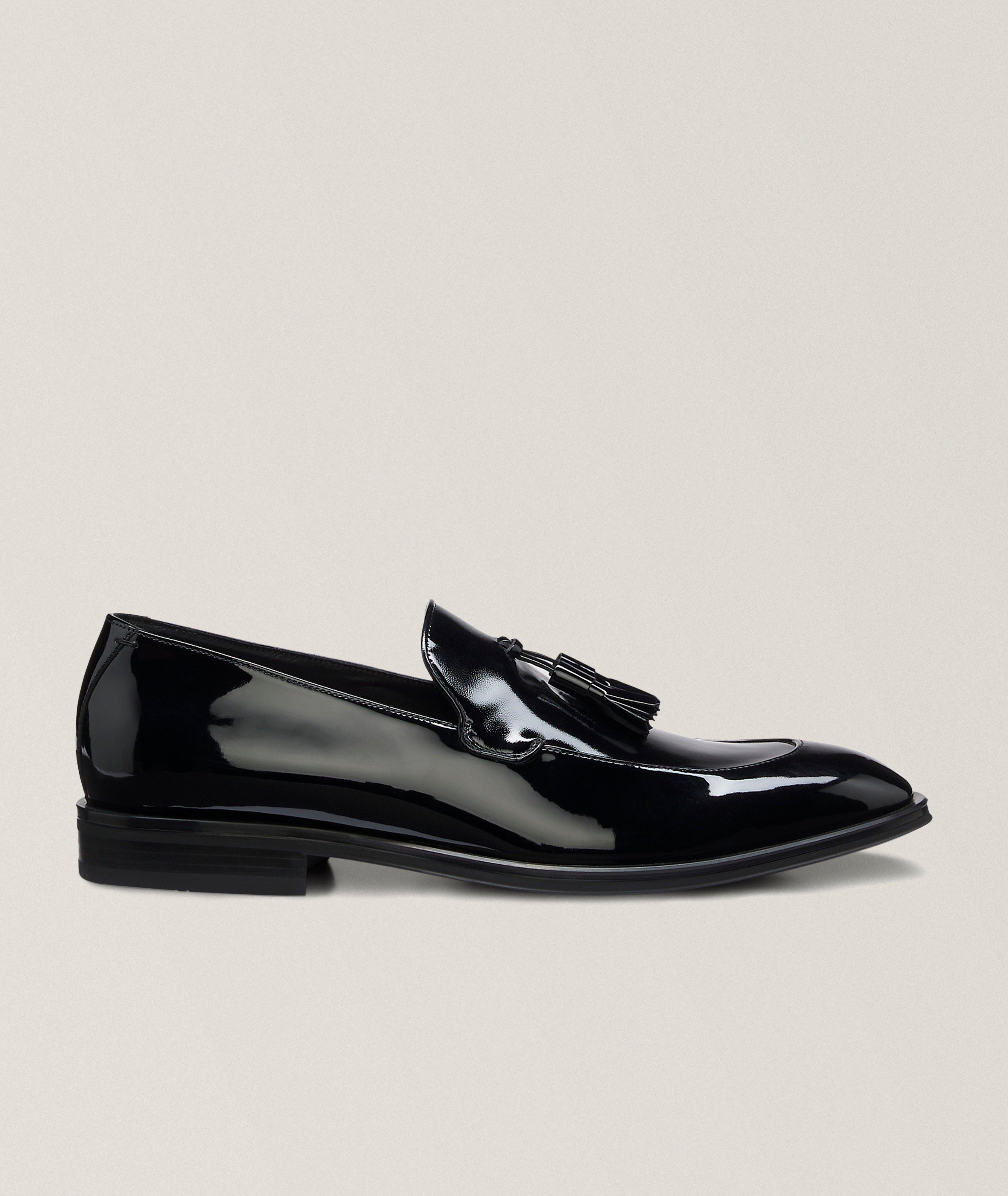 BOSS Derrek Patent Faux Leather Tassel Loafers 