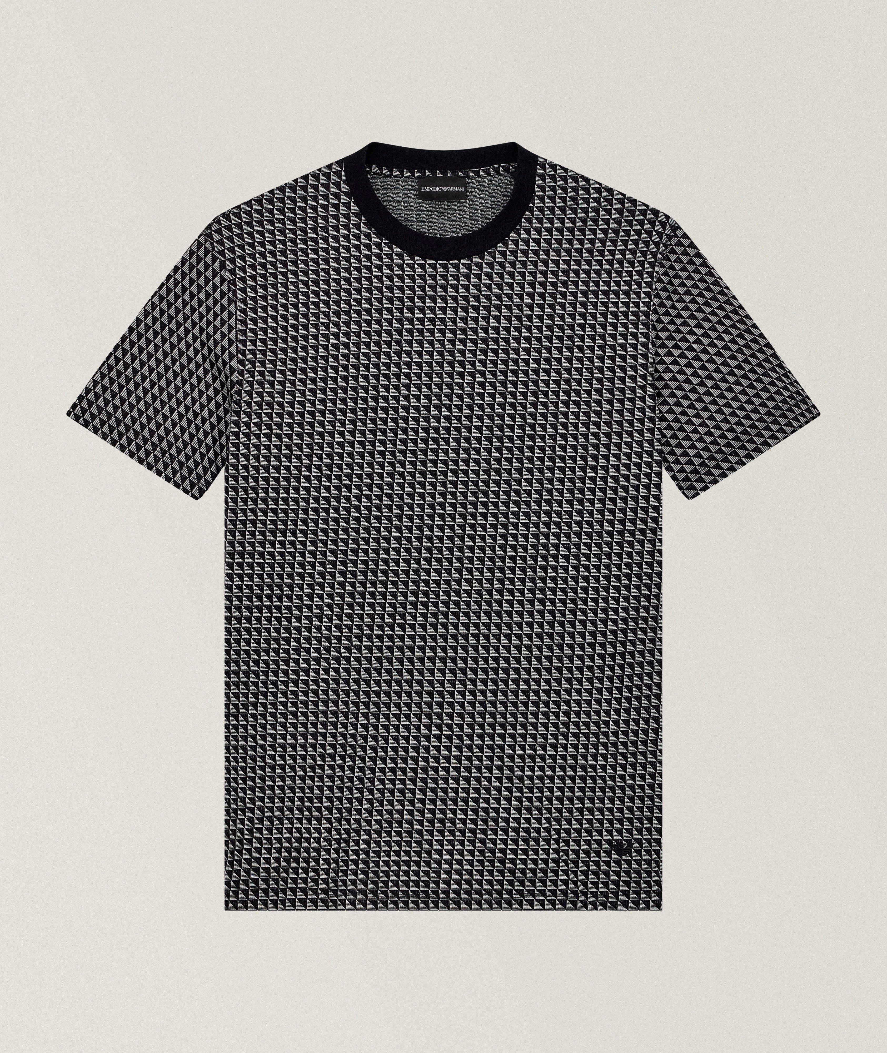 Jacquard Geometric Jersey T-Shirt image 0