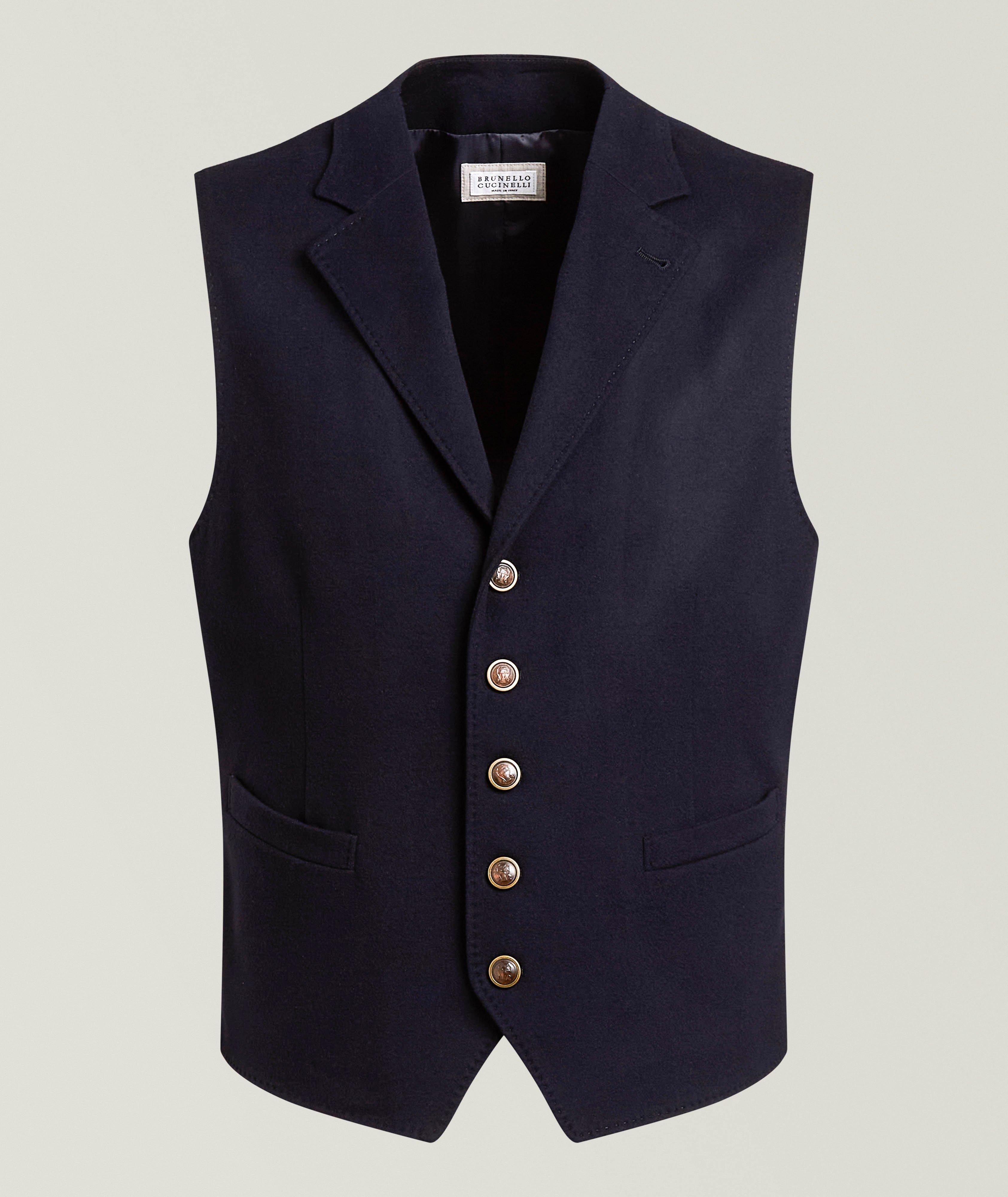 Brunello Cucinelli Gilet laine flanelle