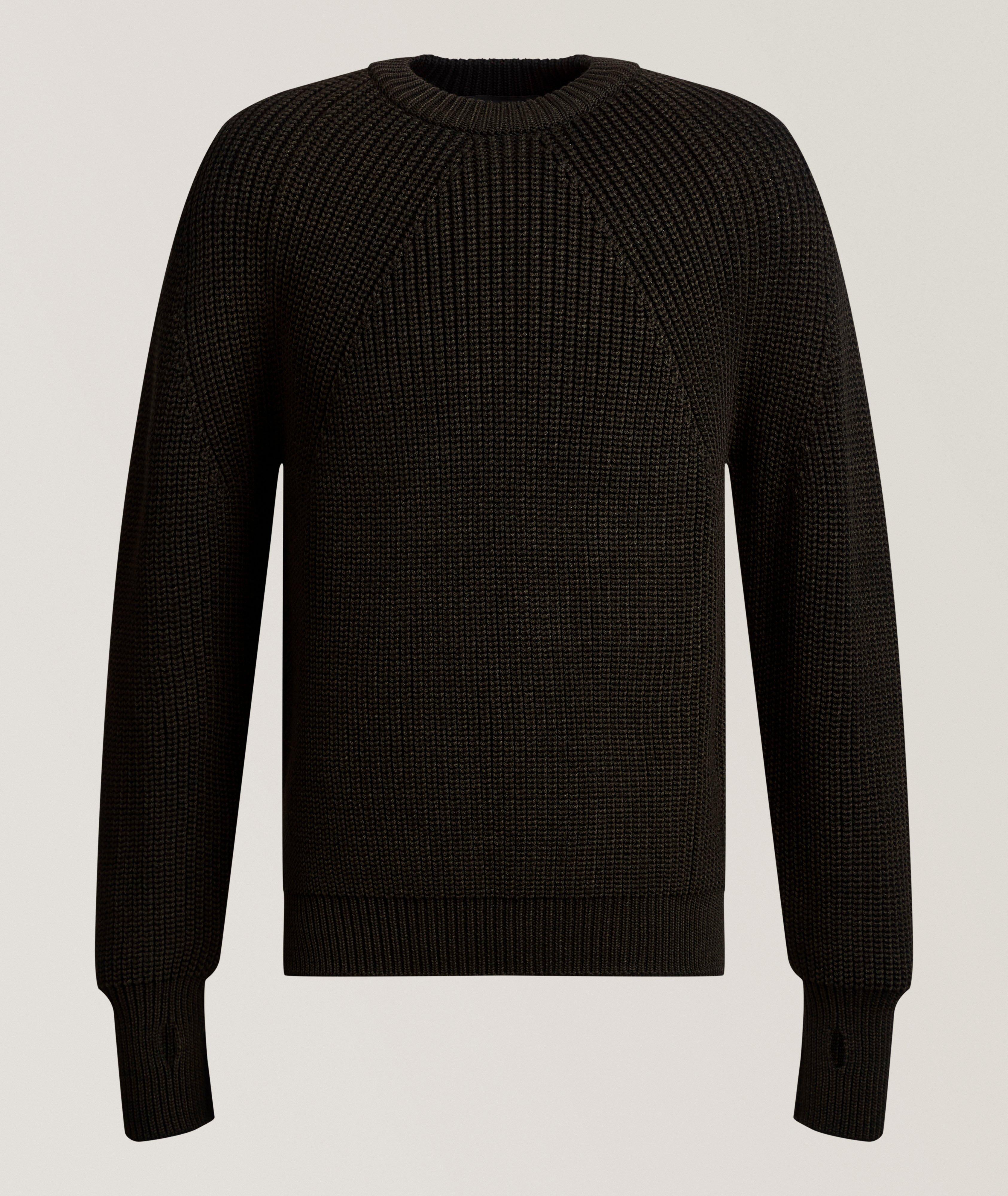 Comme des Garçons Homme Pull encolure ronde laine côtelé X BATONER