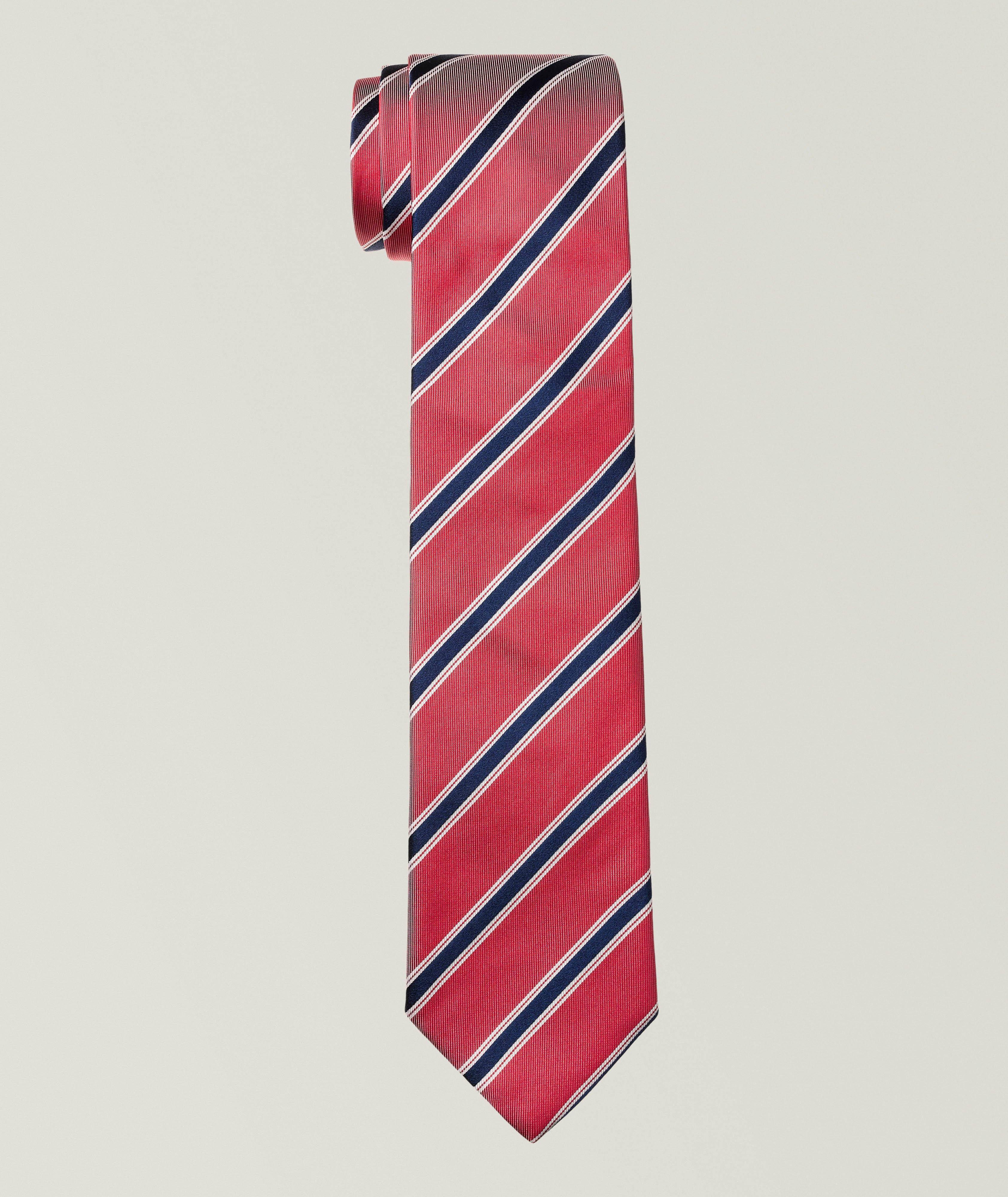 Harry Rosen Diagonal Striped Silk Tie
