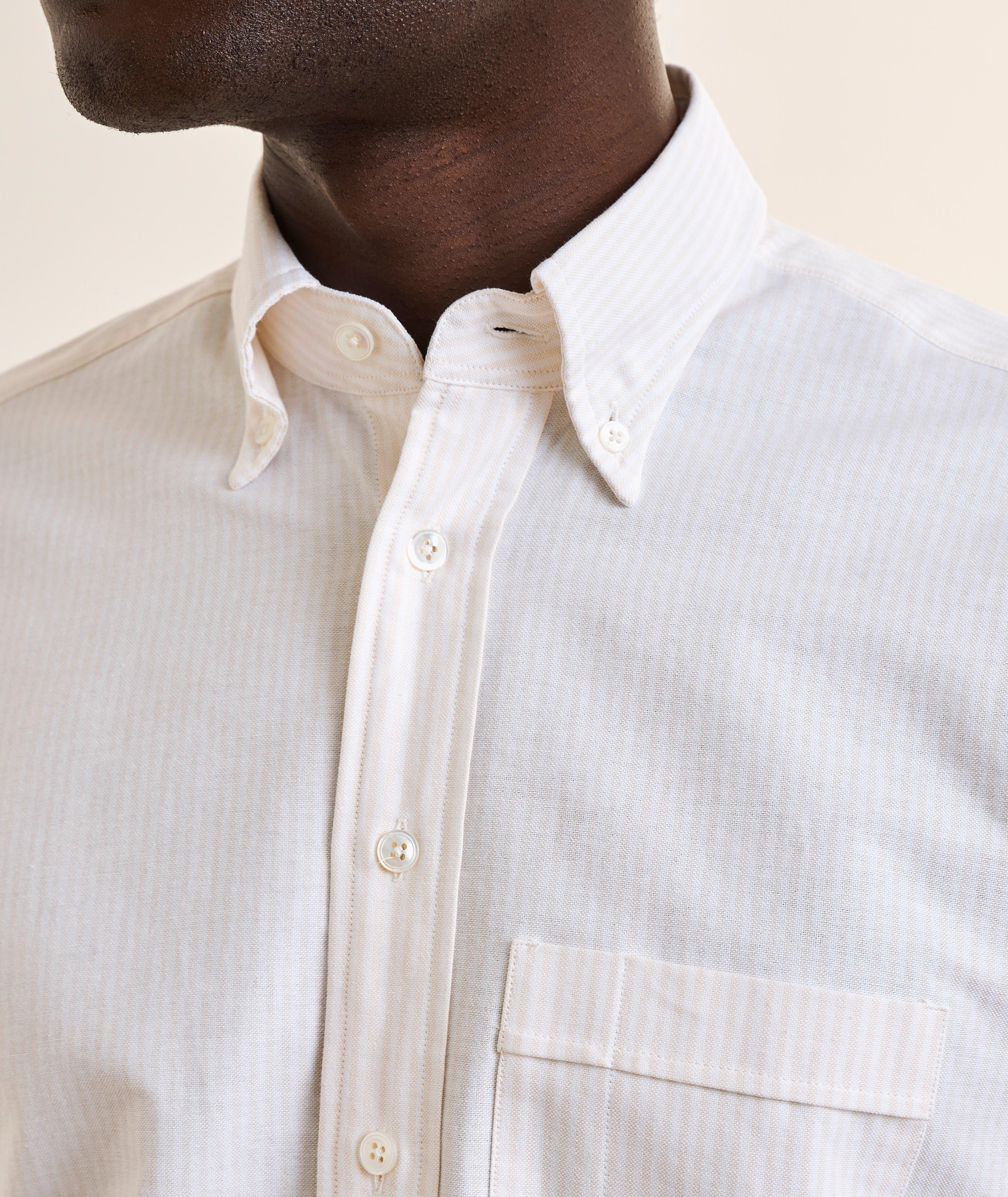 Chemise Oxford coton rayures ticking image 3
