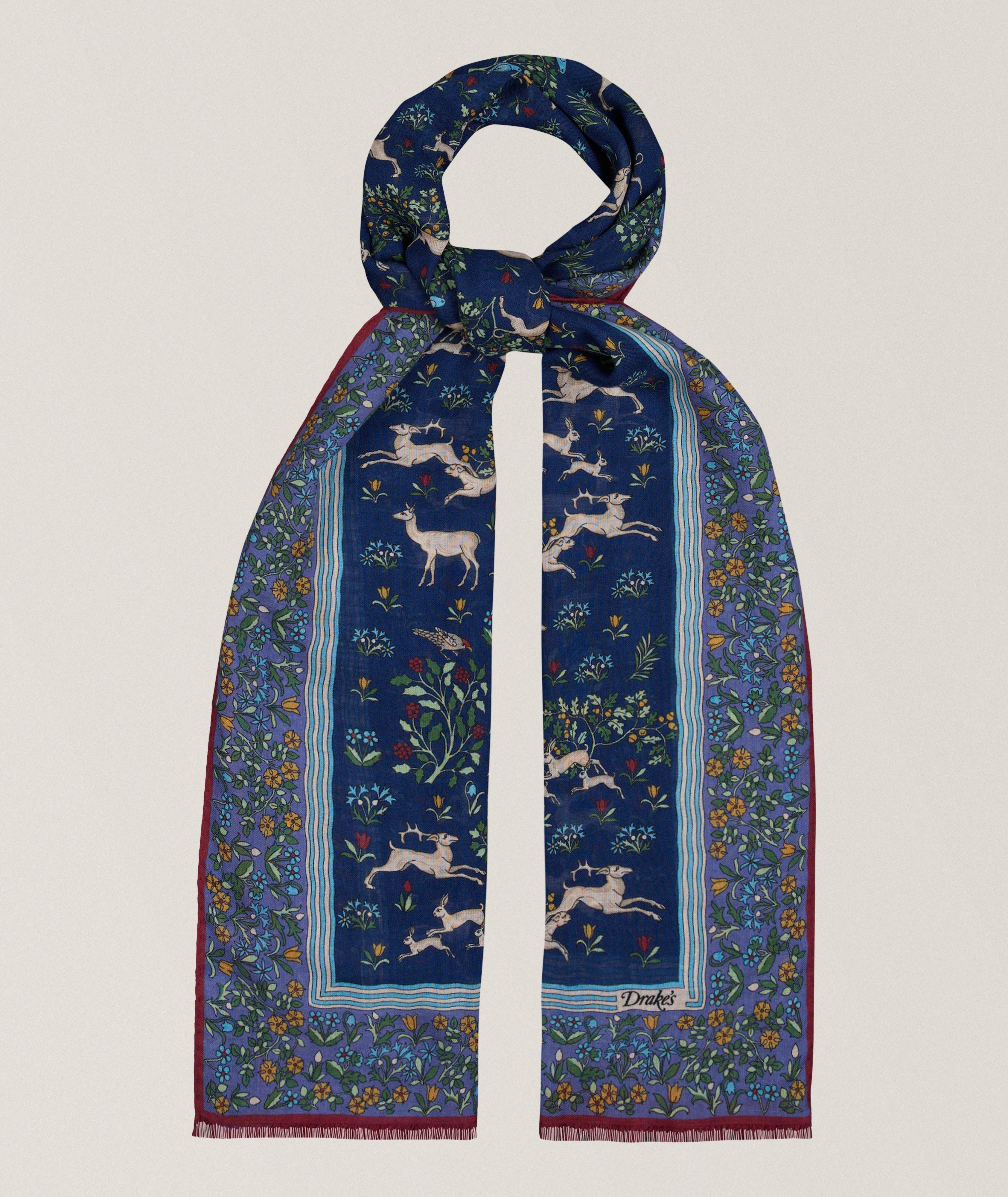Archival Animals Print Wool Scarf image 1