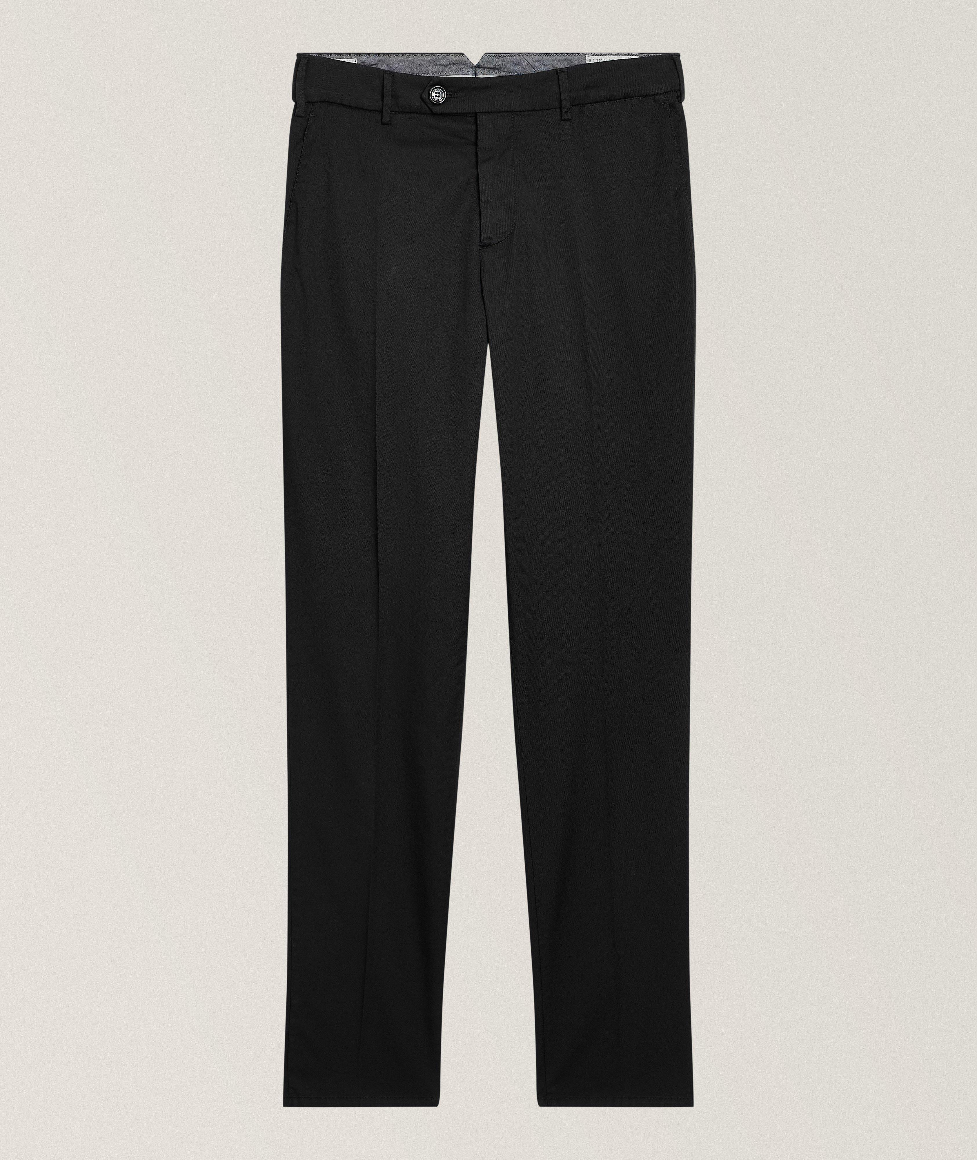 Brunello Cucinelli Italian-Fit Stretch-Cotton Chino Pants