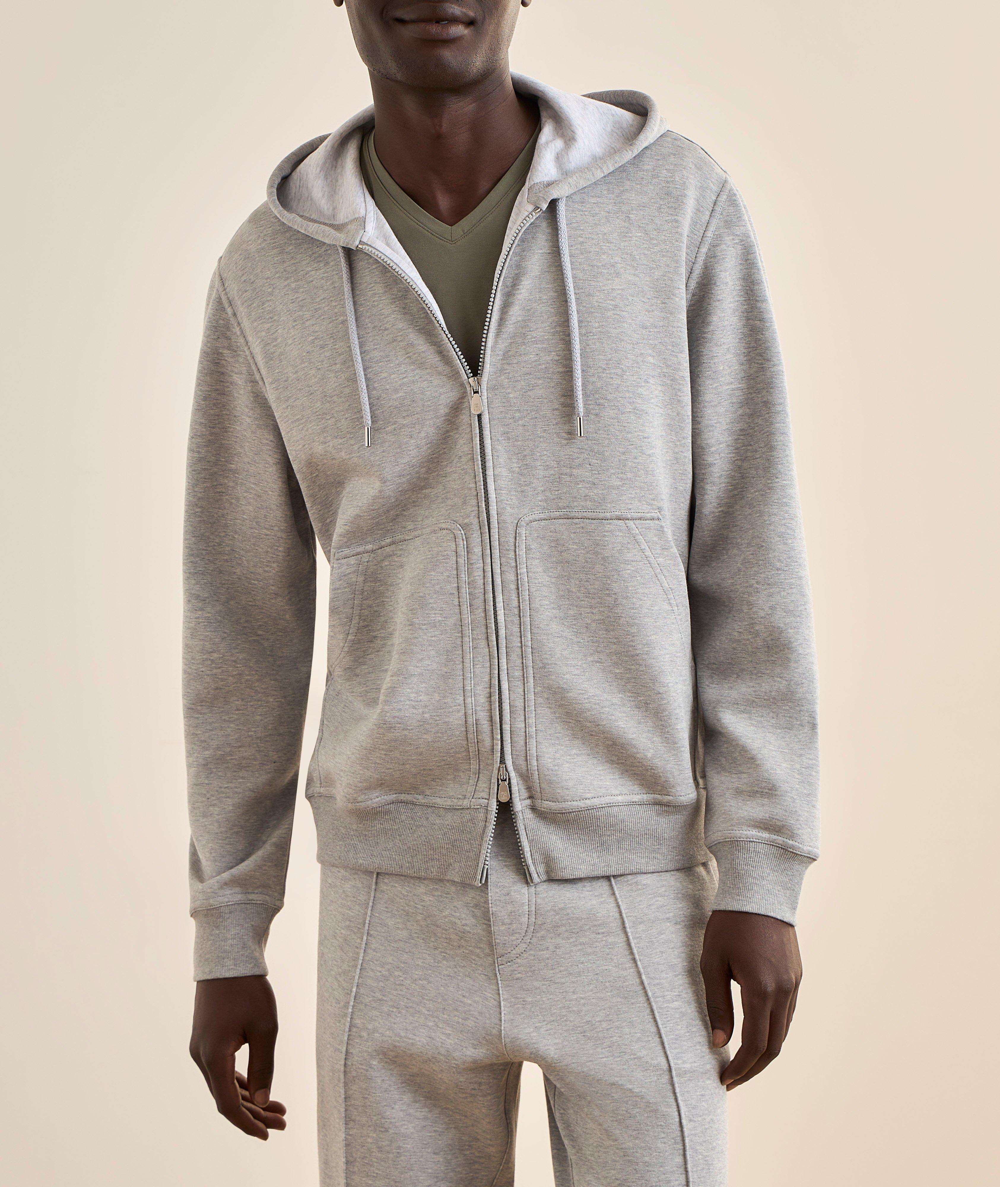 Sweatshirt à capuche zippé mélange image 1