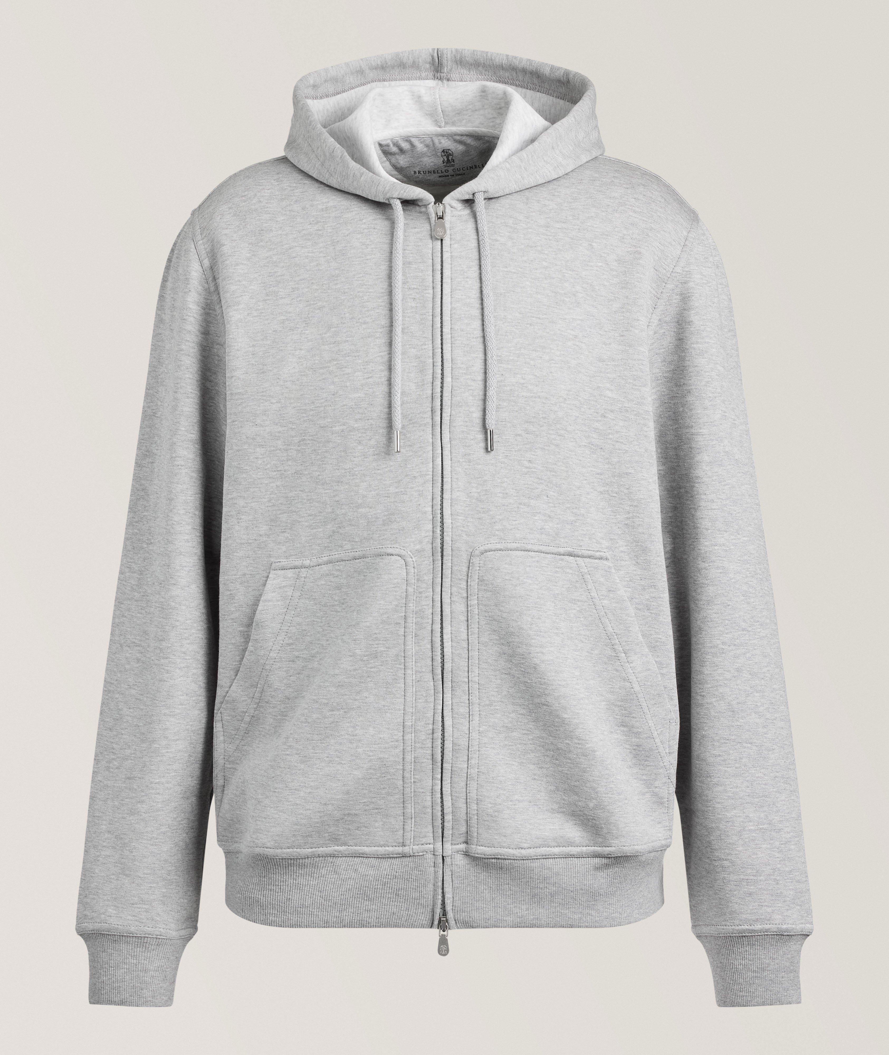 Brunello Cucinelli Sweatshirt à capuche zippé mélange