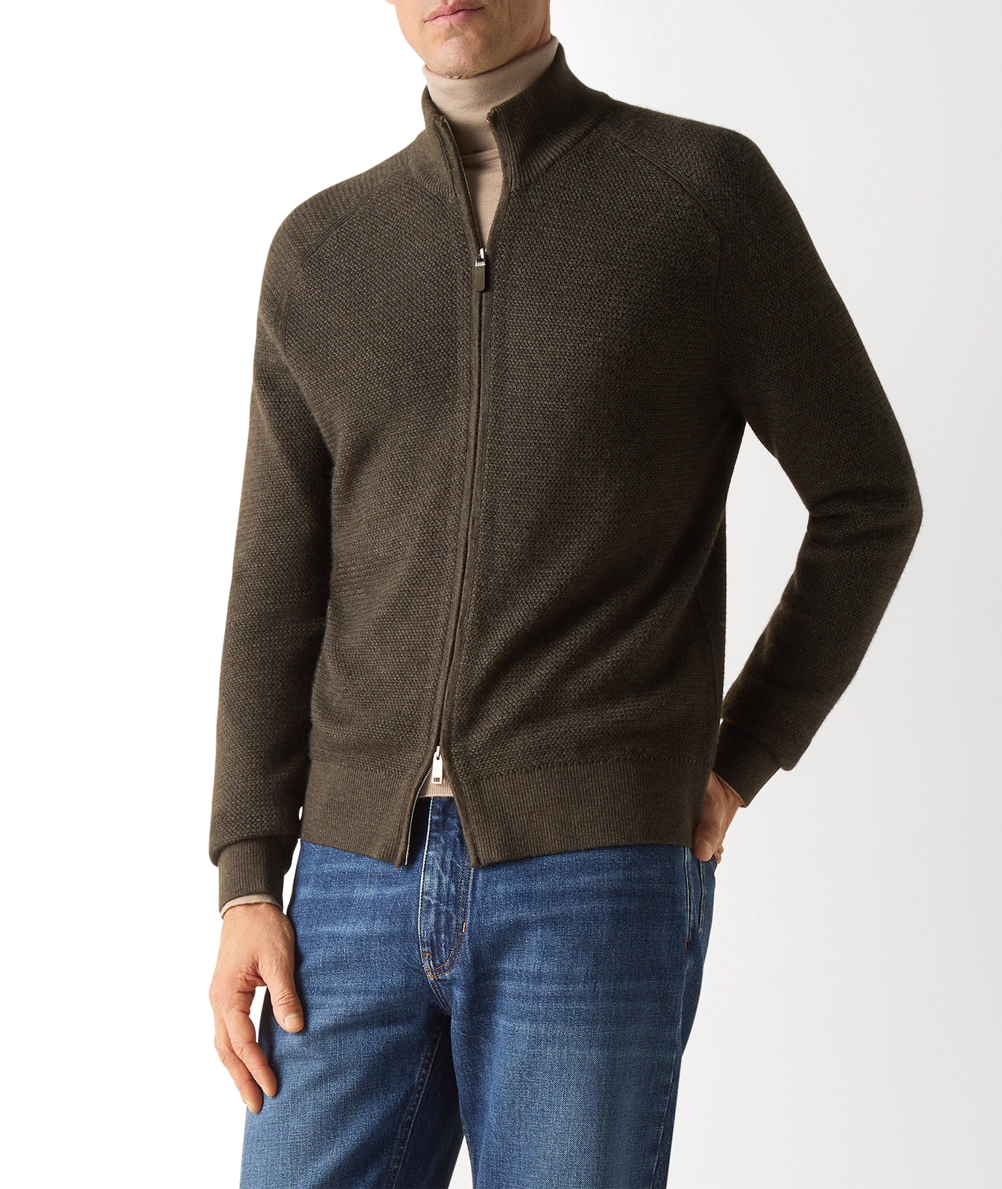 Cardigan zippé cashseta mélange image 1