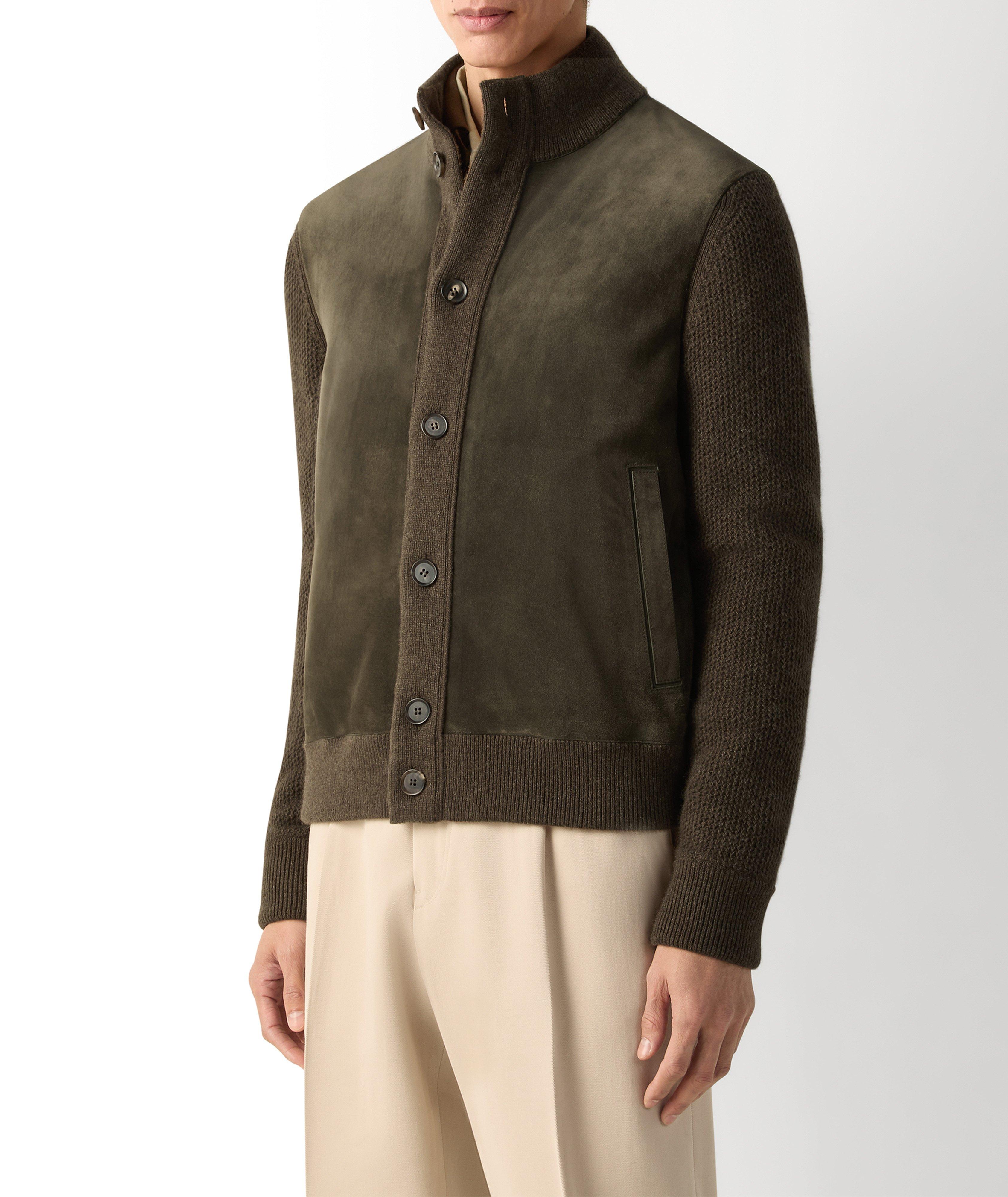 Blouson hybride cuir & cachemire Oasi image 1
