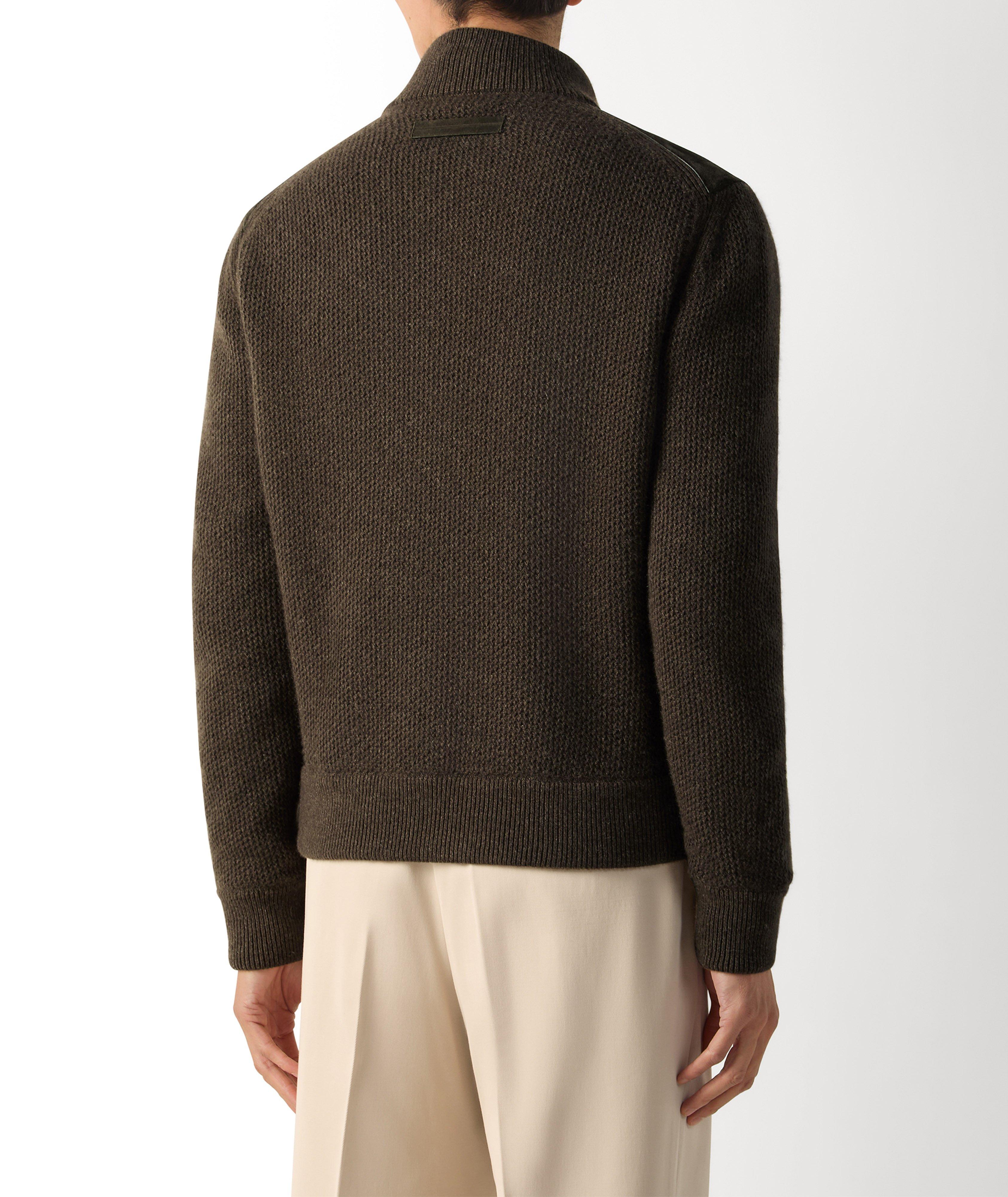 Blouson hybride cuir & cachemire Oasi image 2