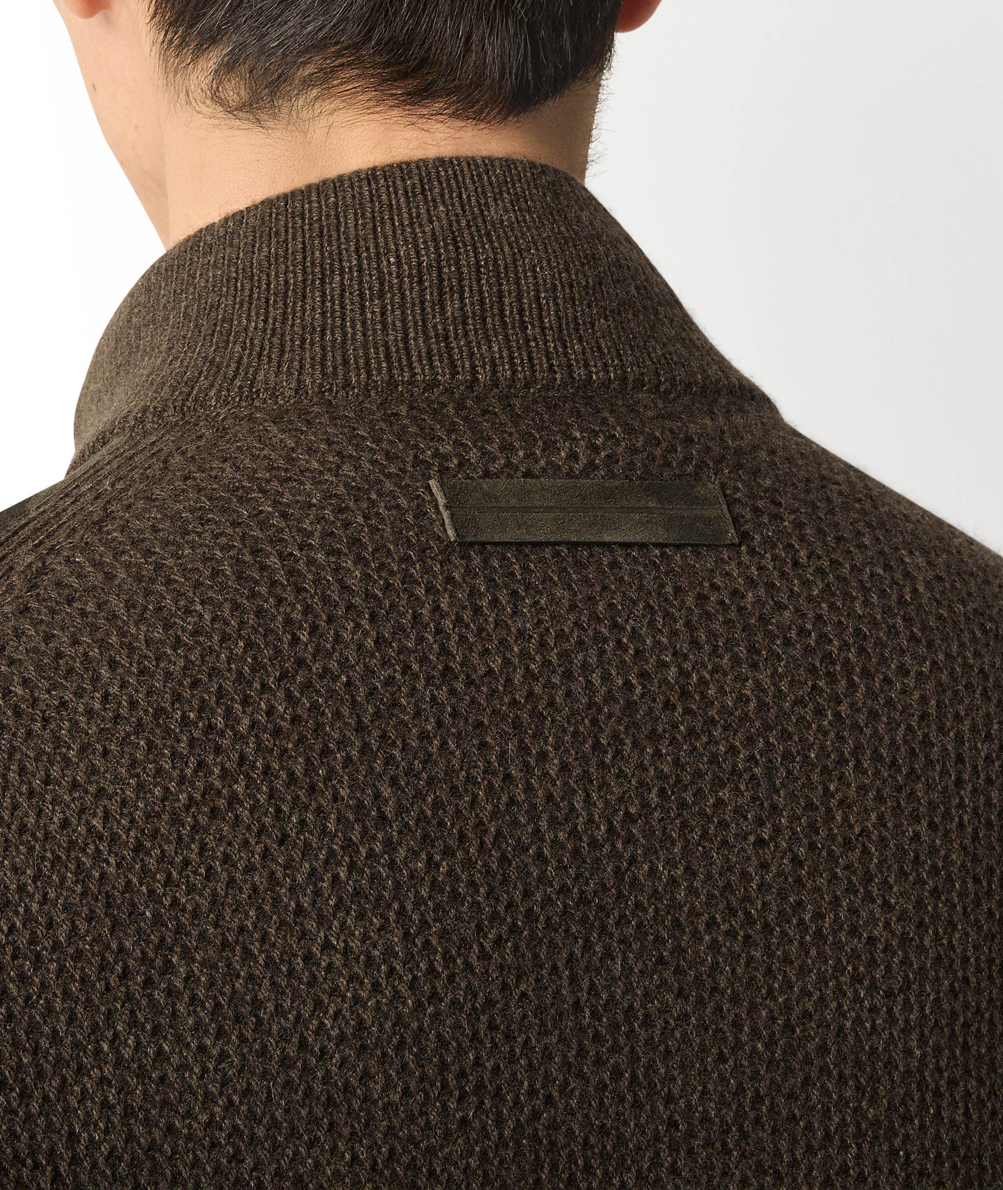 Blouson hybride cuir & cachemire Oasi image 3