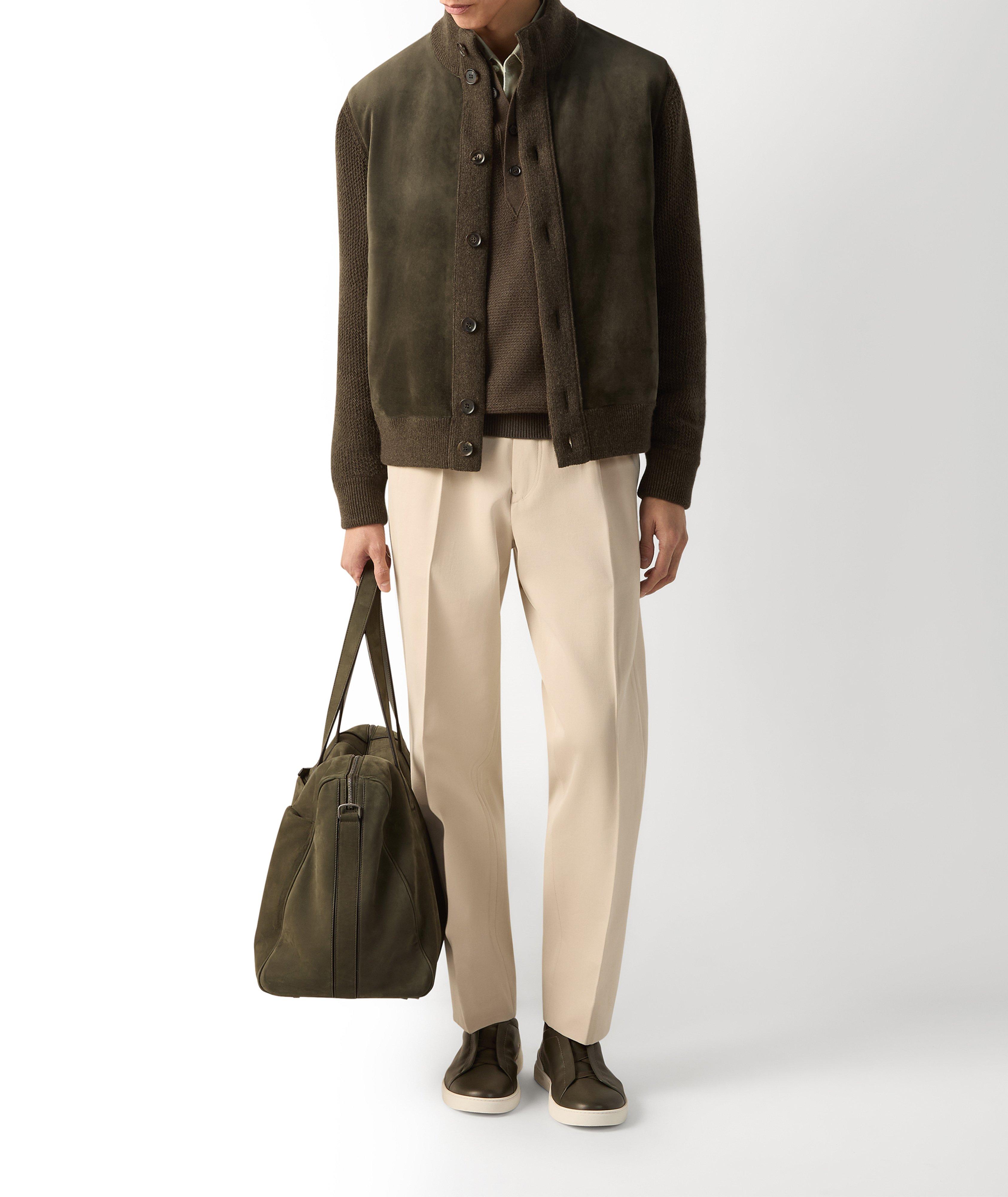 Blouson hybride cuir & cachemire Oasi image 5