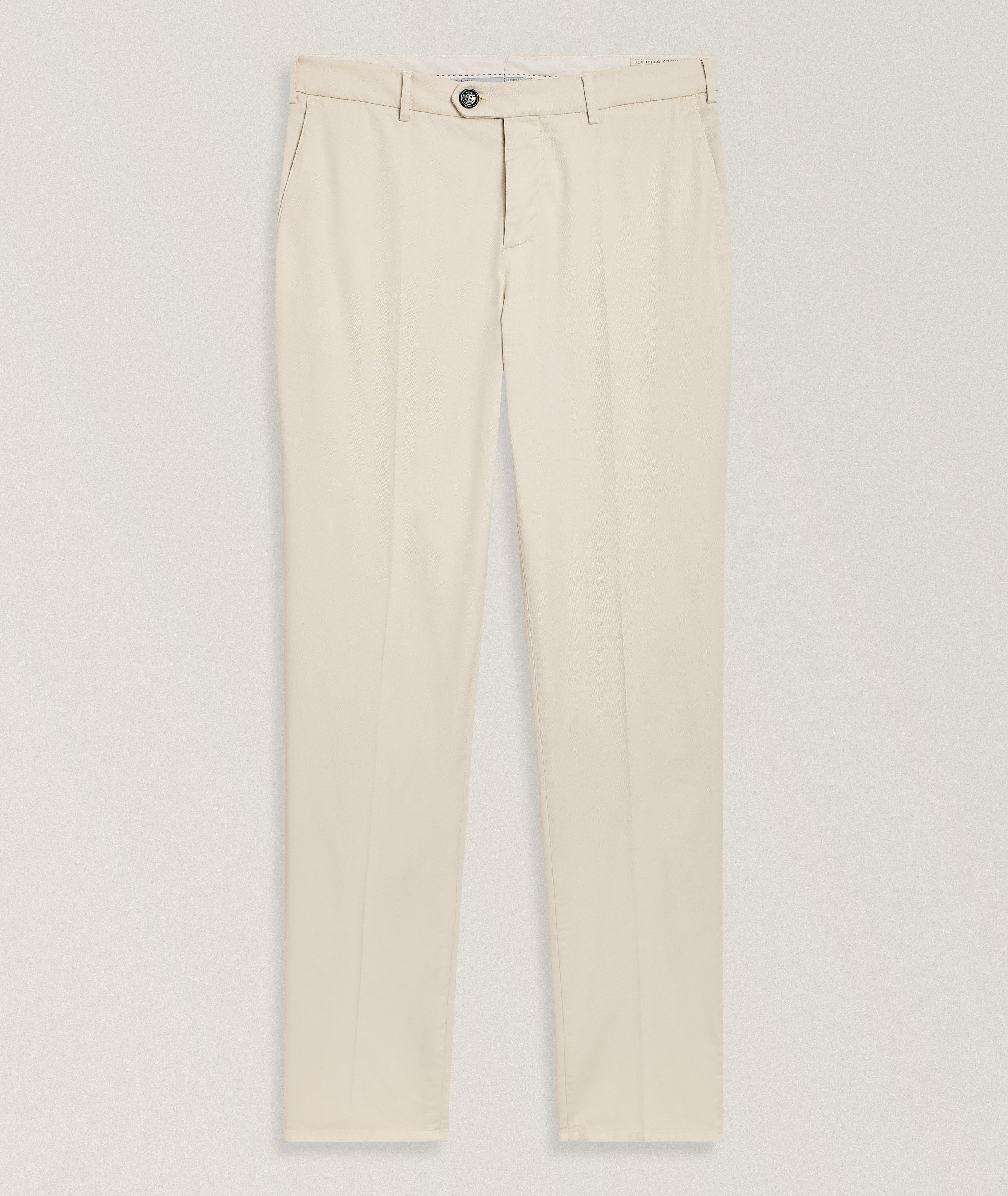 Brunello Cucinelli Pantalon chino coton-extensible coupe-italienne