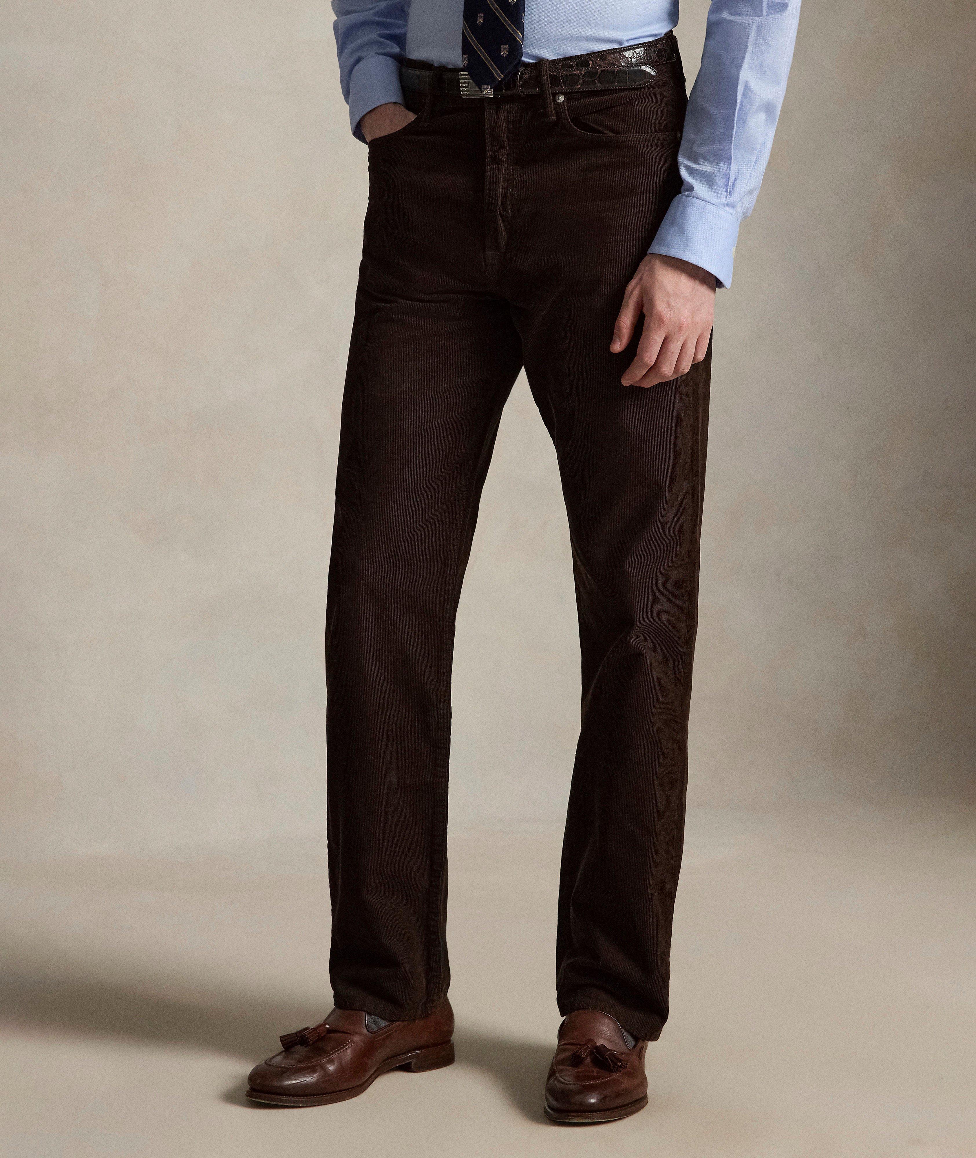 Pantalon velours côtelé coupe-droite image 1