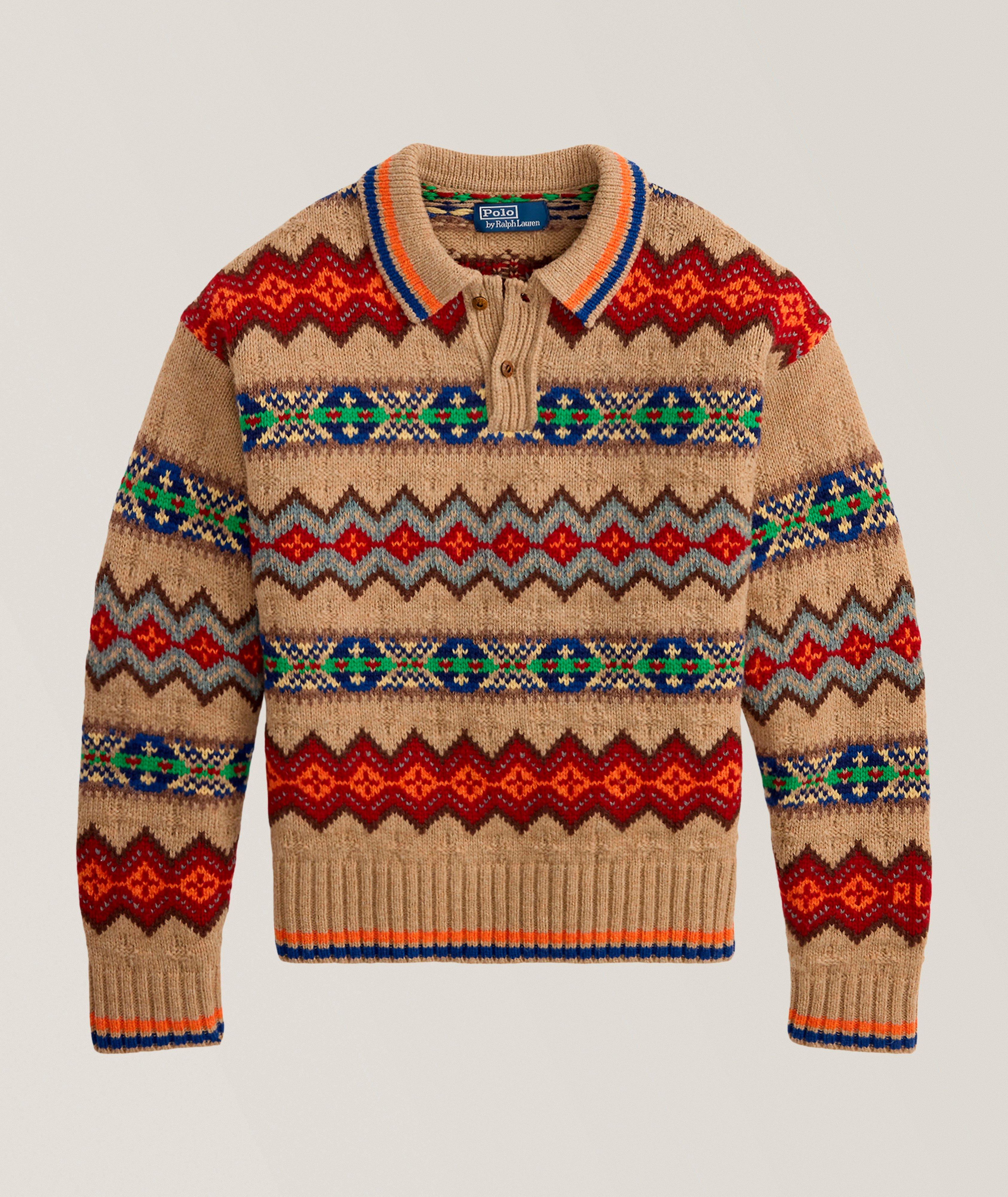 Polo Ralph Lauren Fair Isle Wool-Blend Polo-Collar Sweater