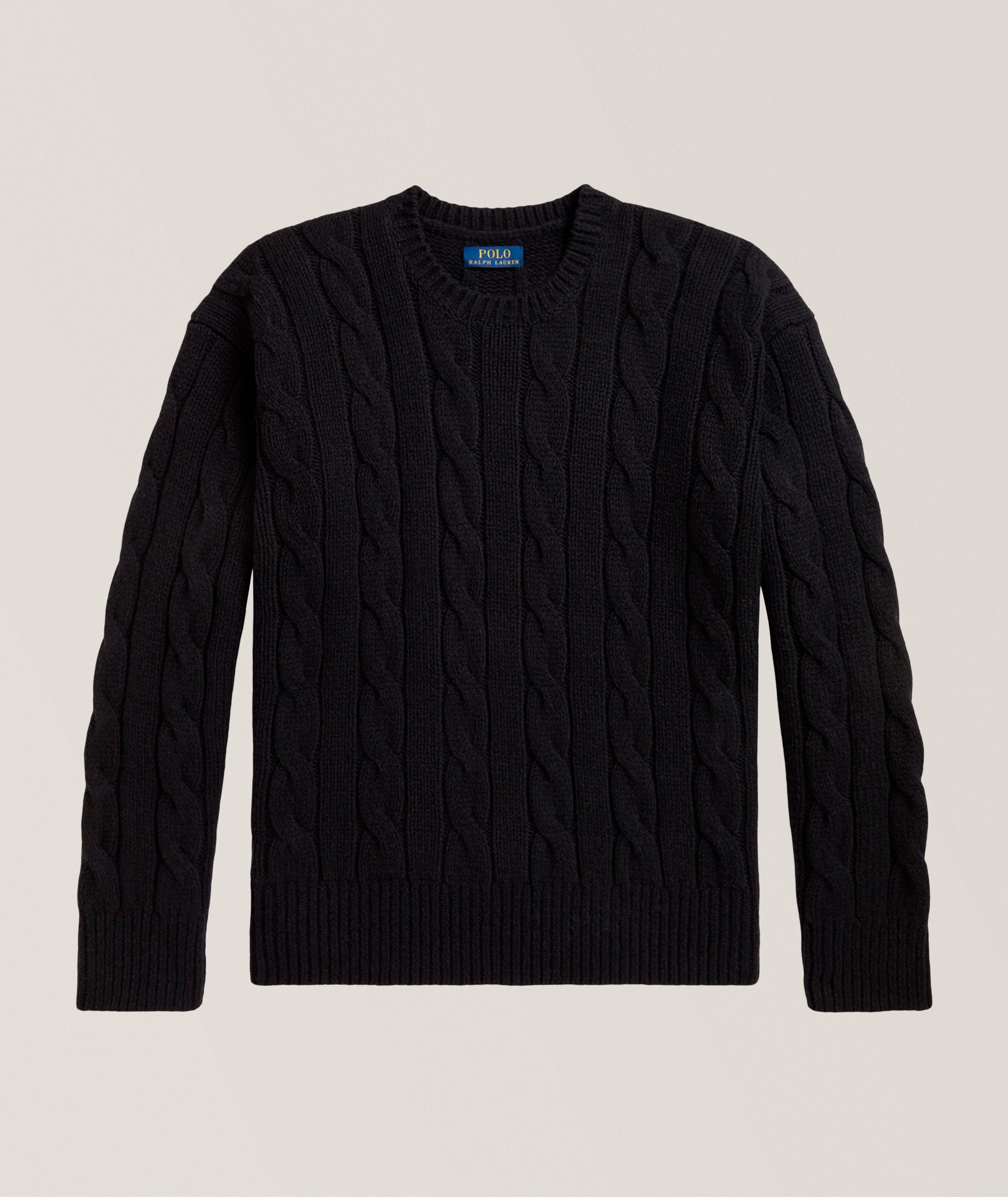Relaxed Fit Cable Wool-Blend Sweater  image 0