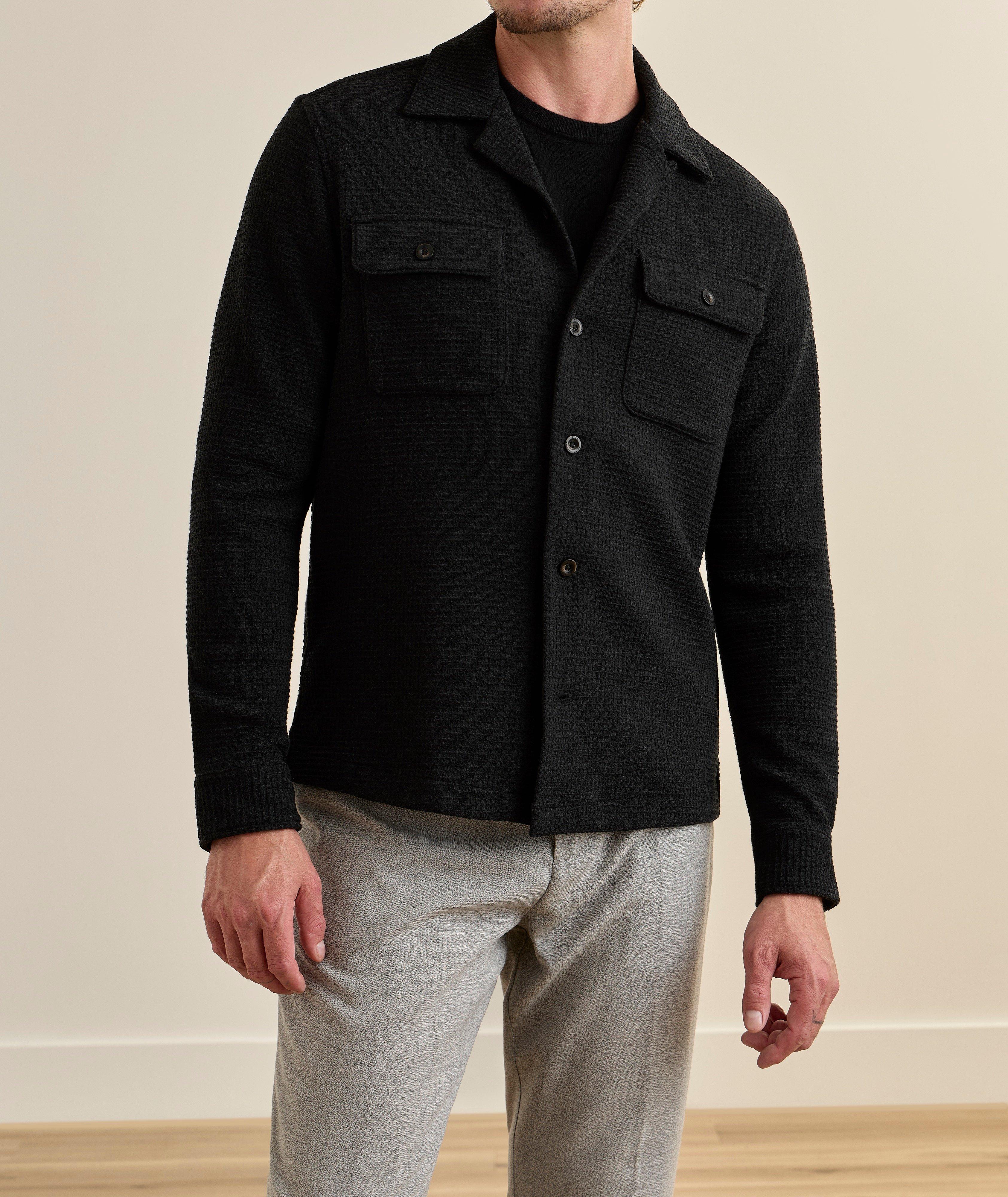 Waffle-Knit Overshirt  image 1