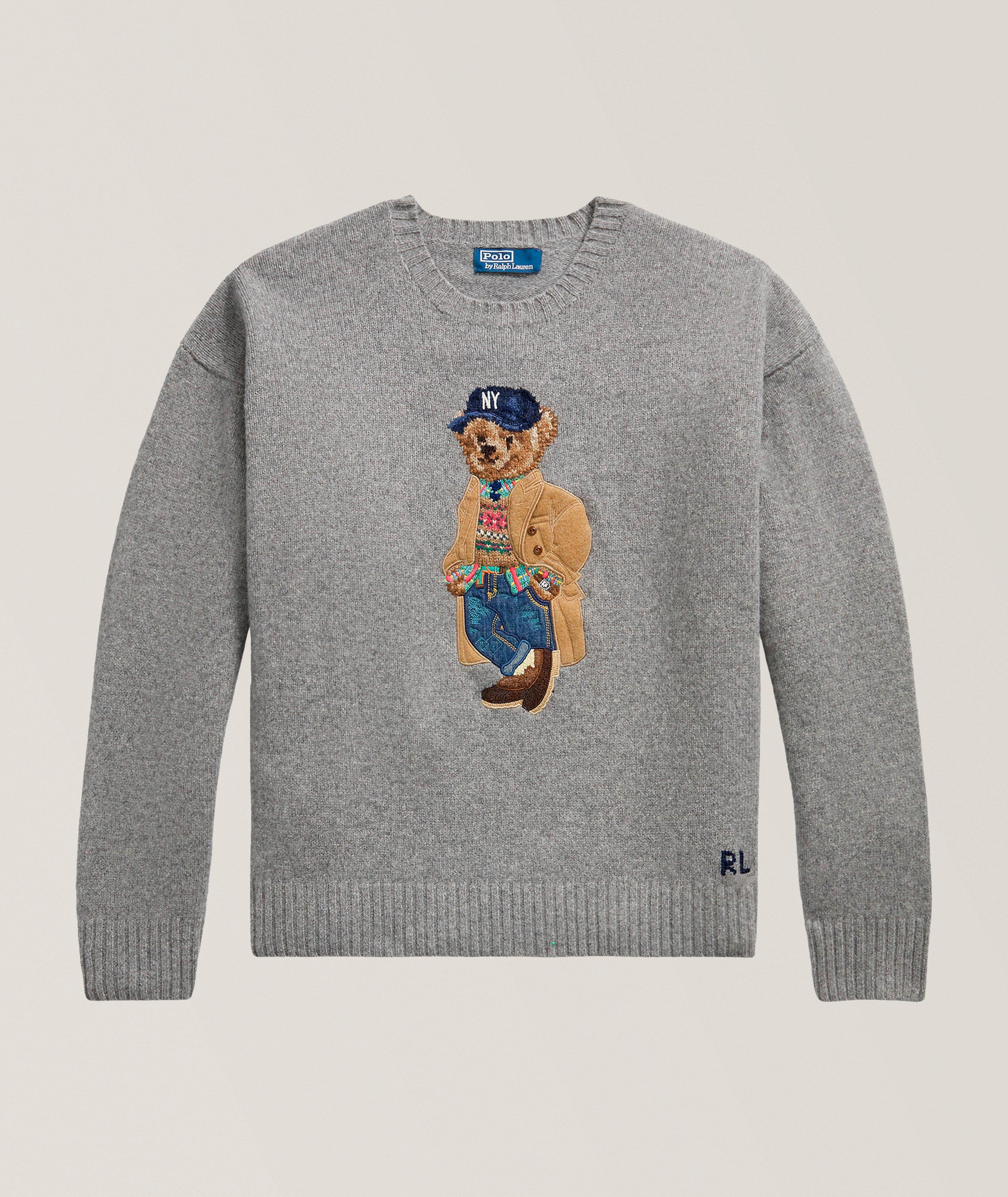 Polo Ralph Lauren Relaxed-Fit Polo Bear Wool-Cashmere Sweater