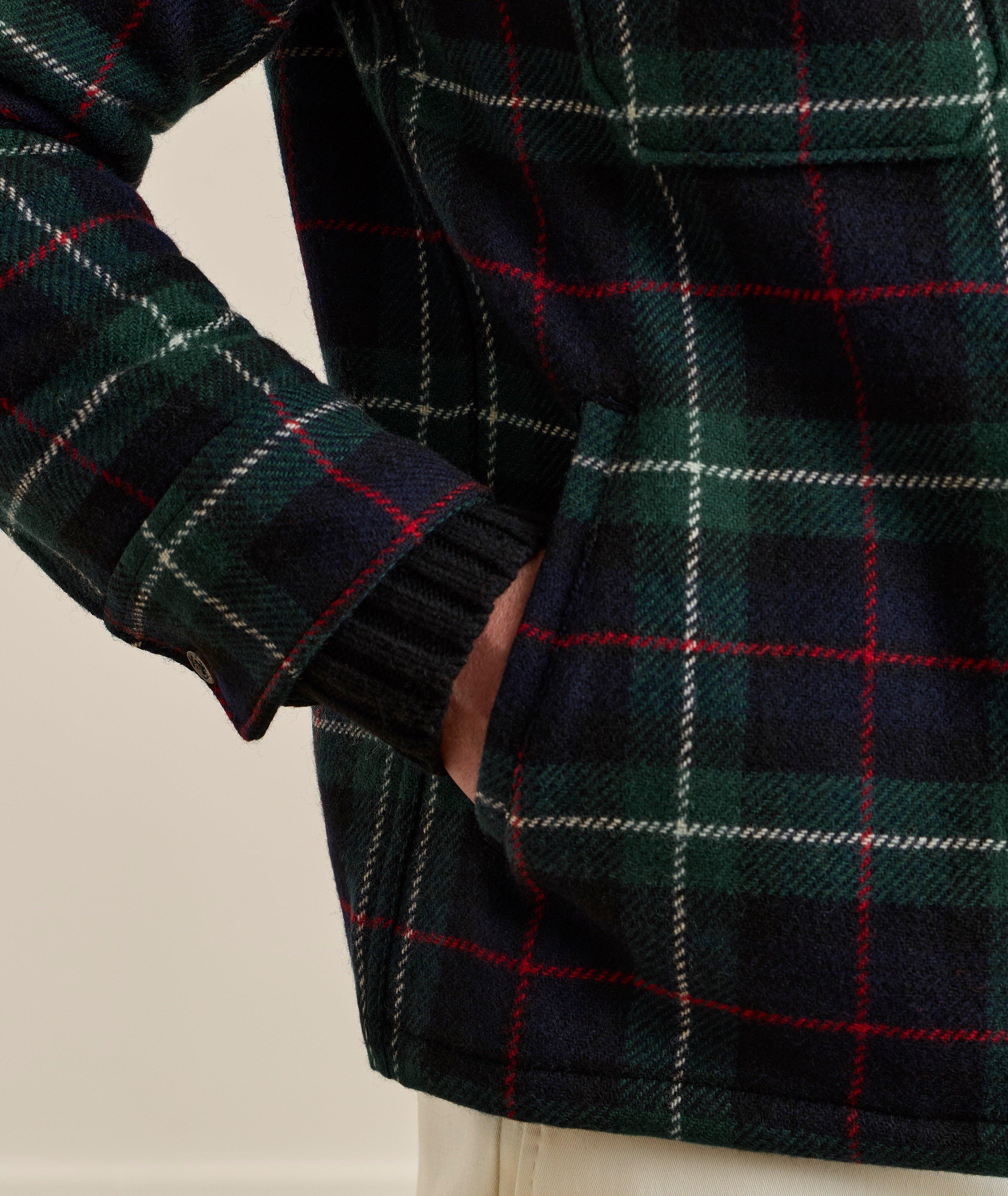 Check Wool Overshirt  image 4