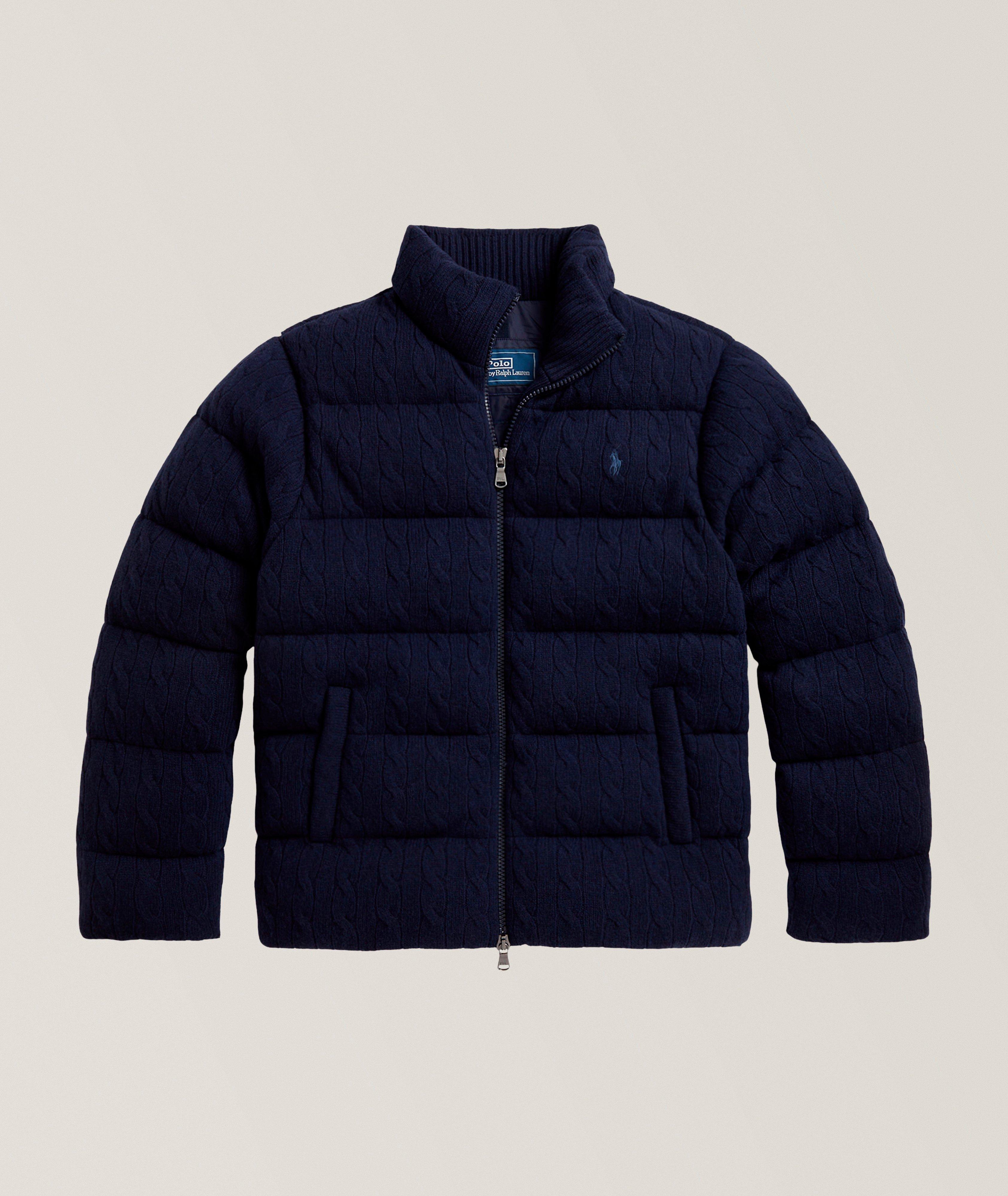 Polo Ralph Lauren Cable-Knit Wool-Cashmere Sweater Jacket