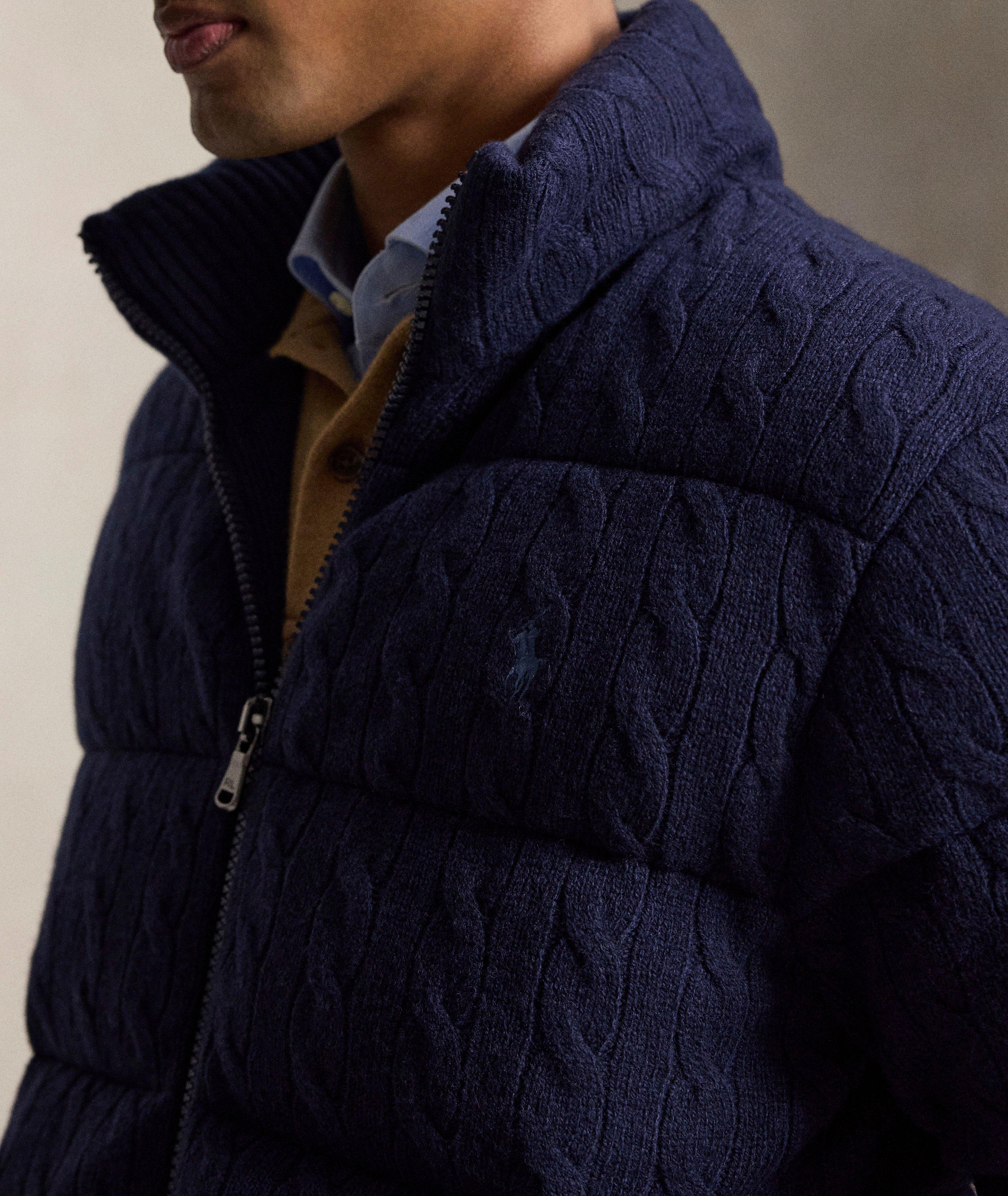 Cable-Knit Wool-Cashmere Sweater Jacket image 3
