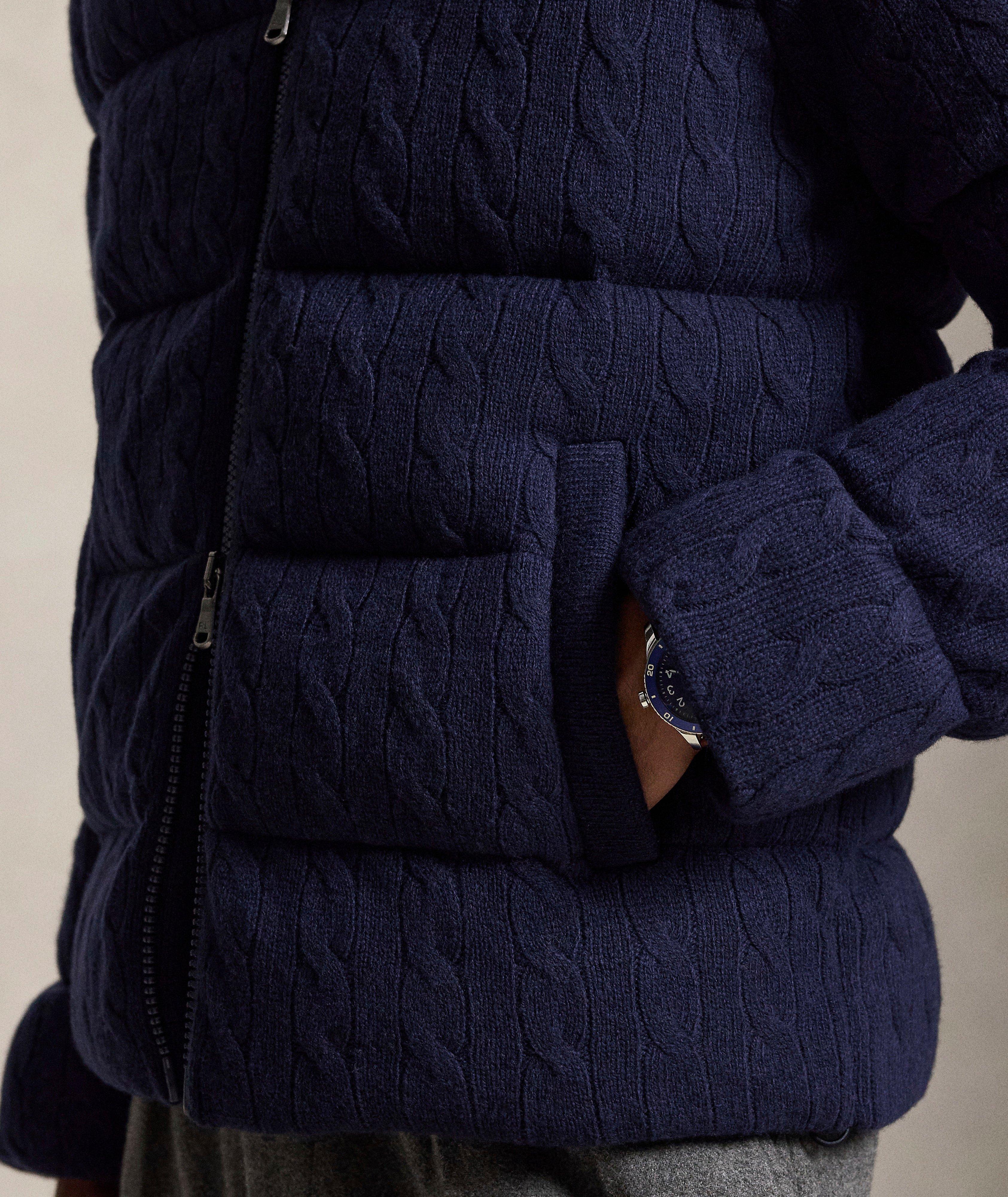 Cable-Knit Wool-Cashmere Sweater Jacket image 4
