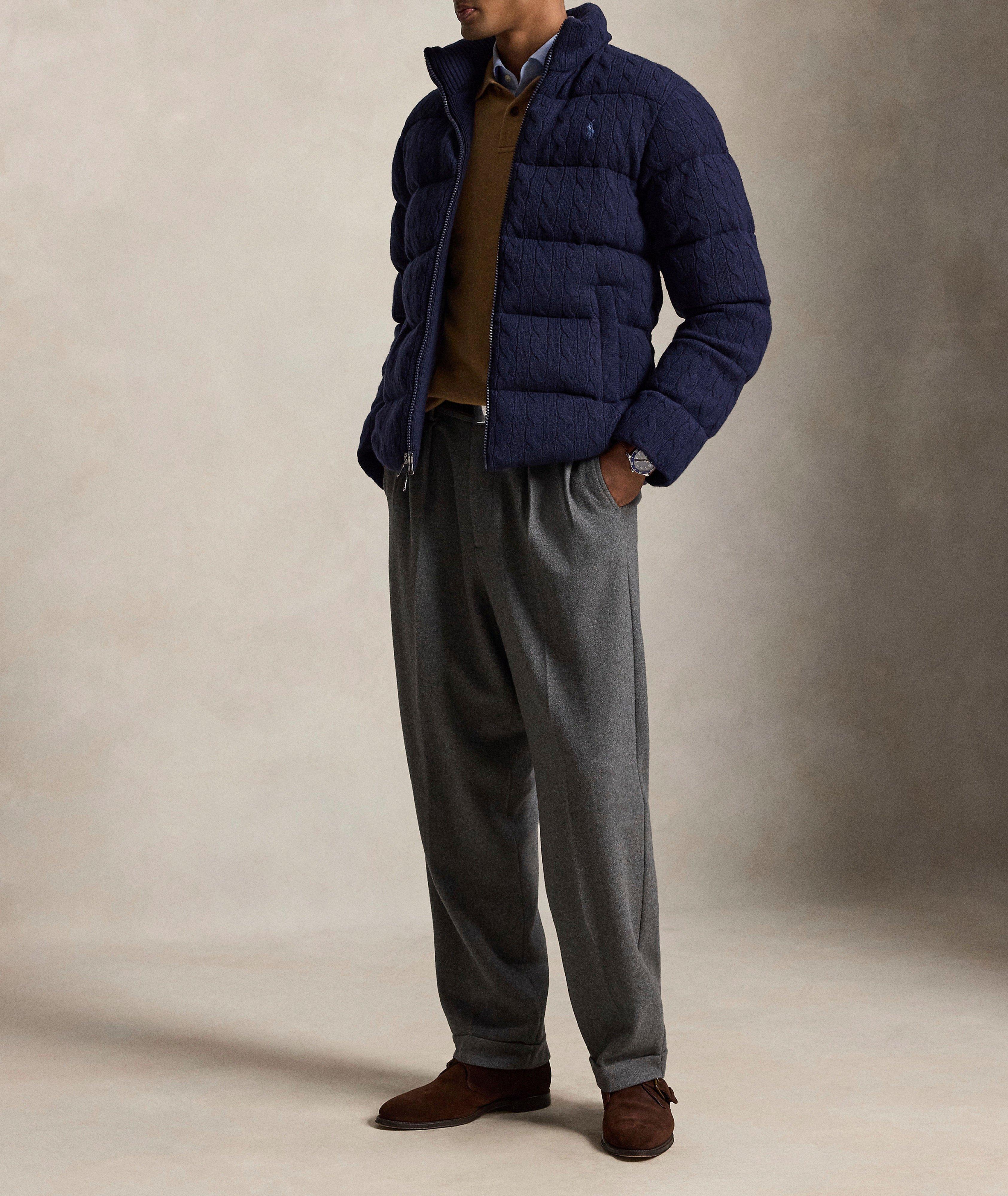 Cable-Knit Wool-Cashmere Sweater Jacket image 5