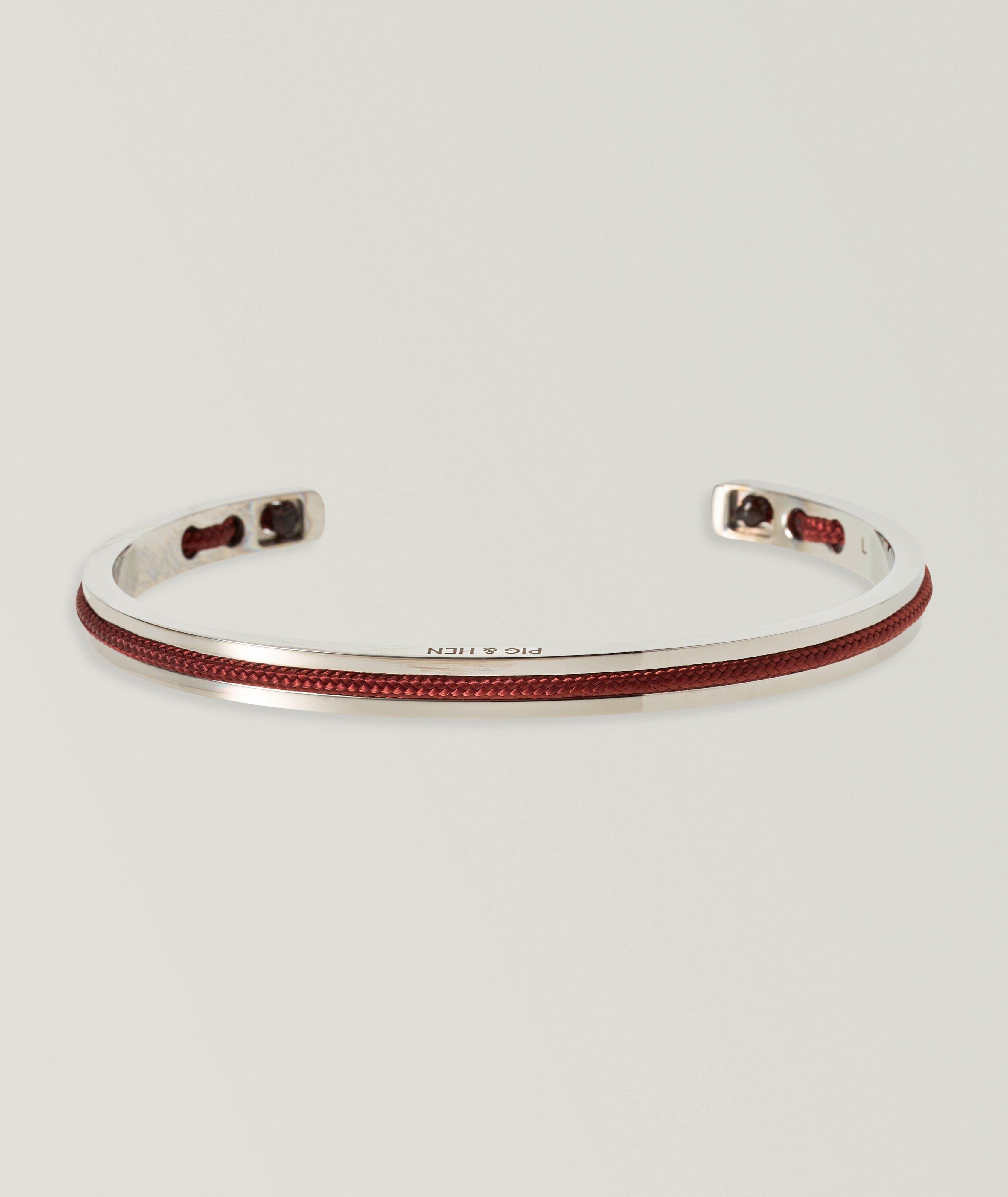 Pig & Hen P&H VELVET RED/SLVR NAVARCH 6MM CUFF