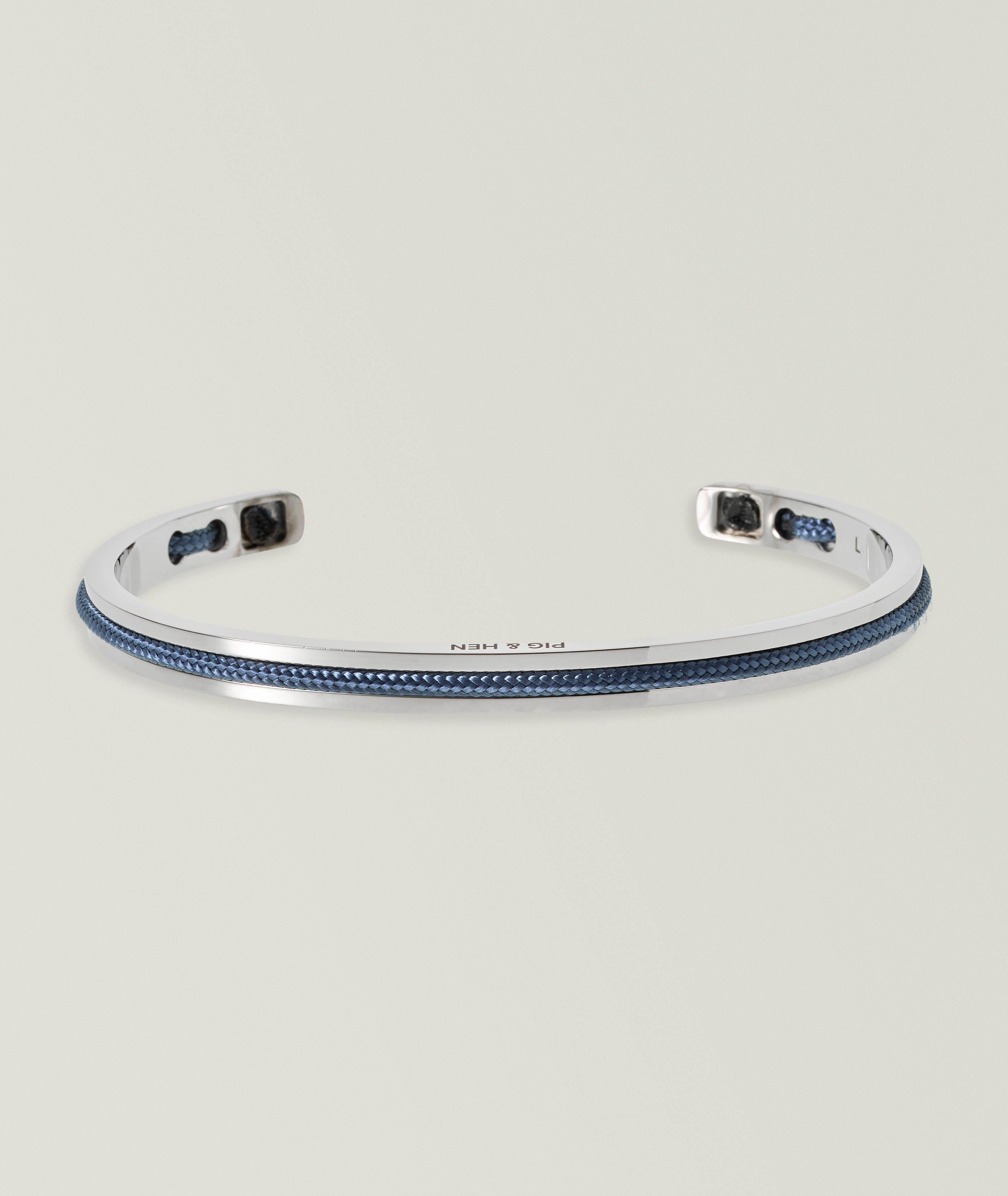 Pig & Hen P&H ASH BLU/SLVR NAVARCH 6MM CUFF