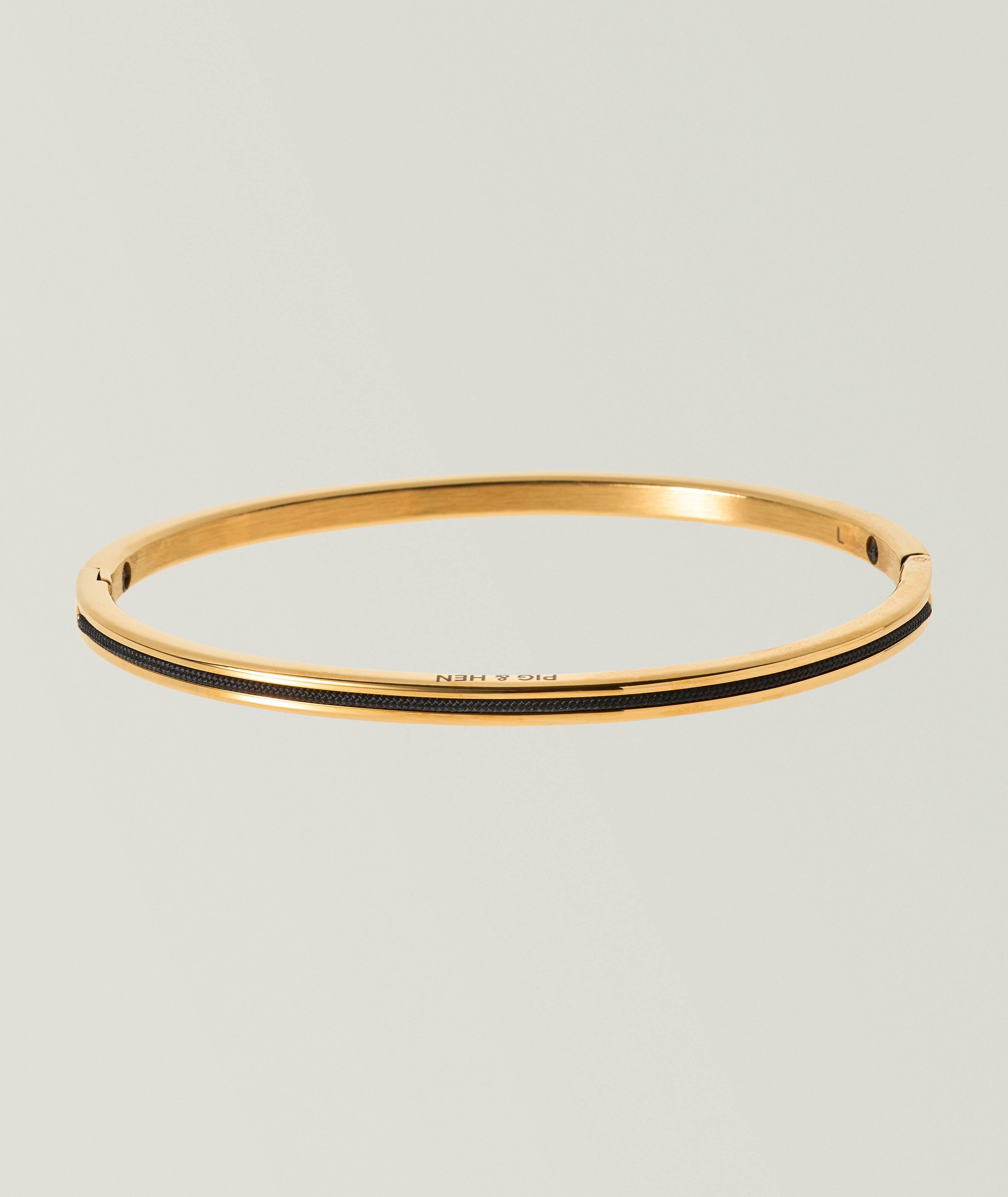 Pig & Hen P&H BLK/GLD NAVARCH 4MM CLSD CUFF