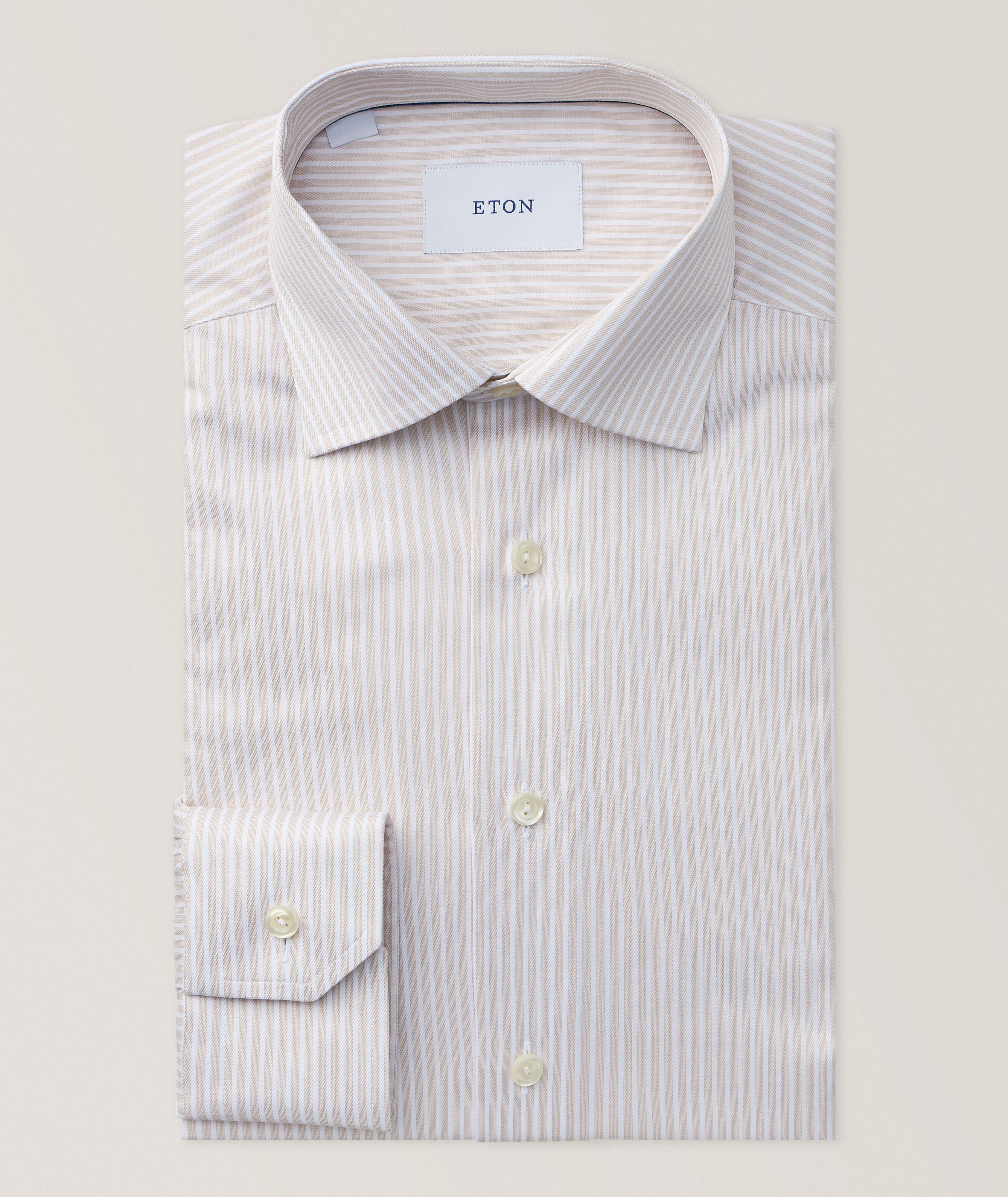 Eton Contemporary-Fit Striped Signature Twill Shirt