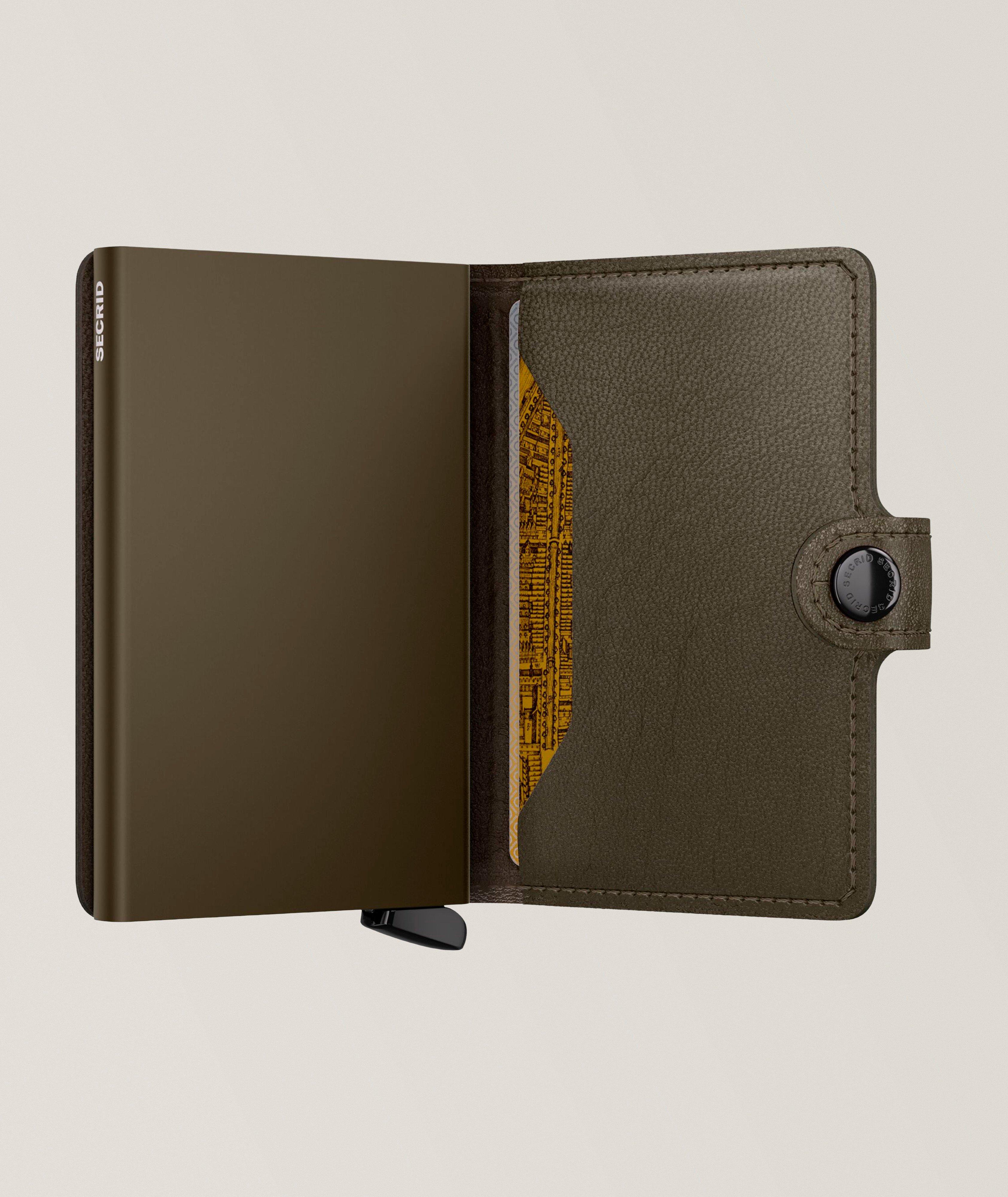 Embossed Lines Leather RFID Miniwallet  image 1