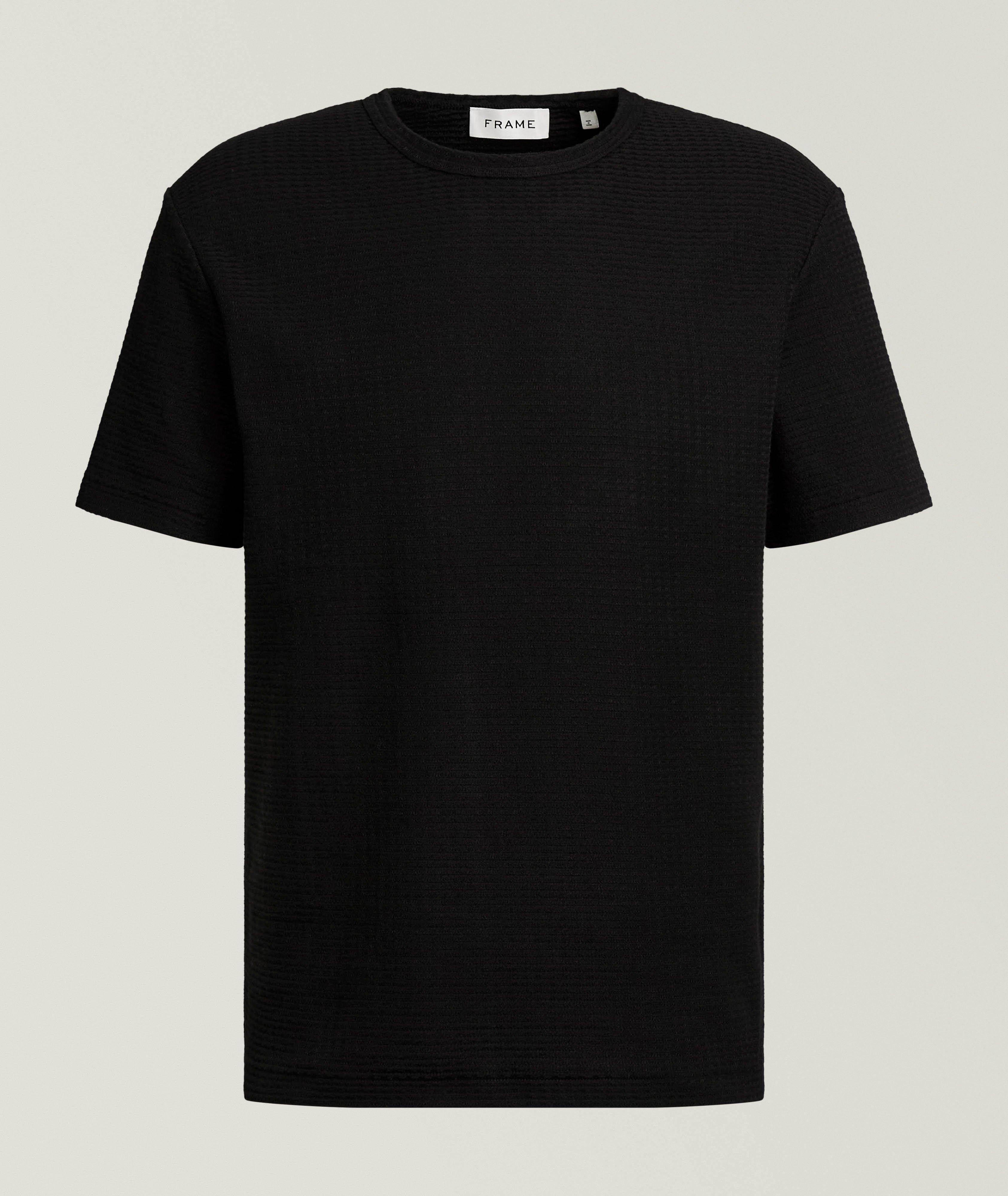 Frame T-shirt coton rayé jacquard