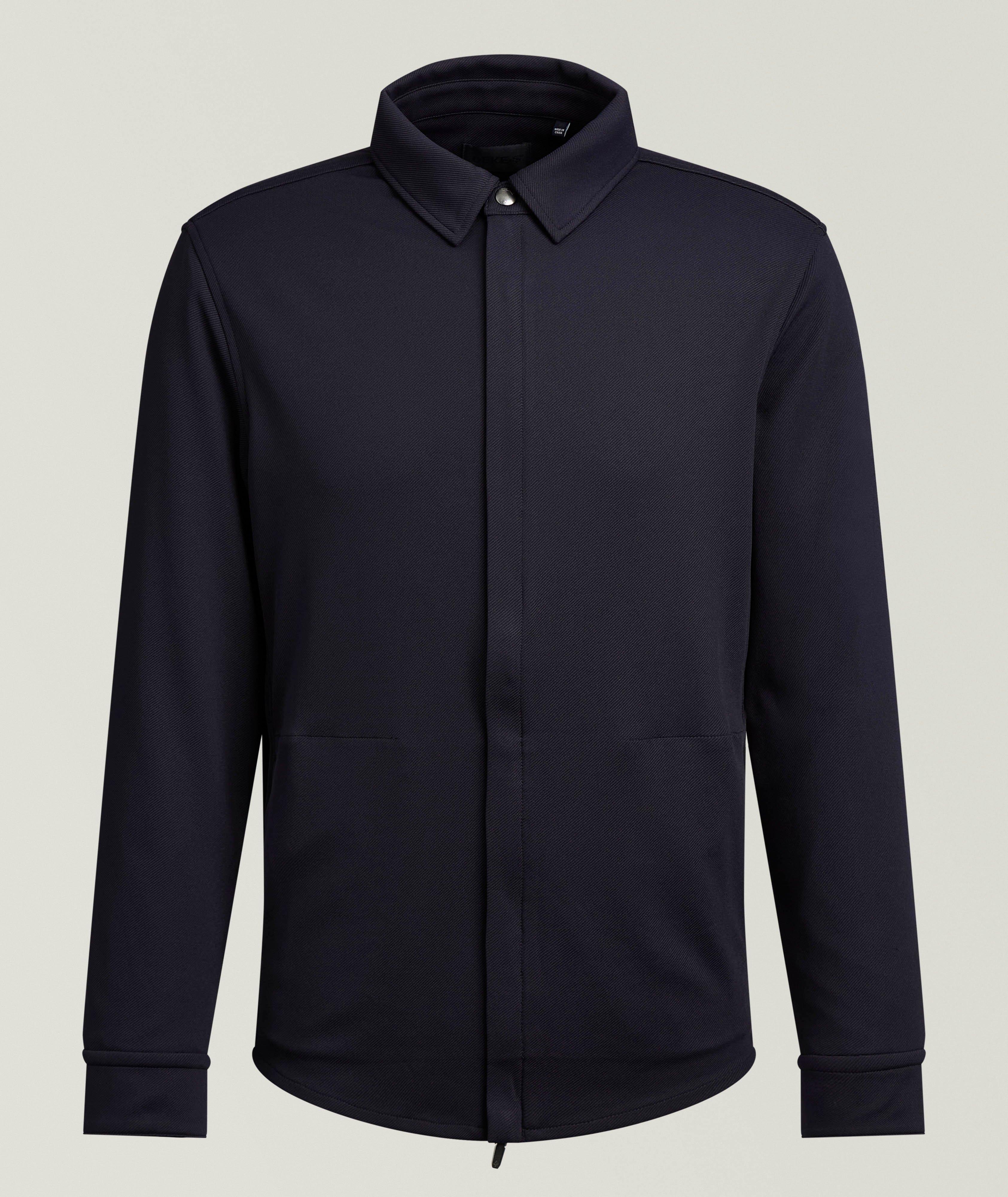 Twill Jersey Zippered Overshirt image 0