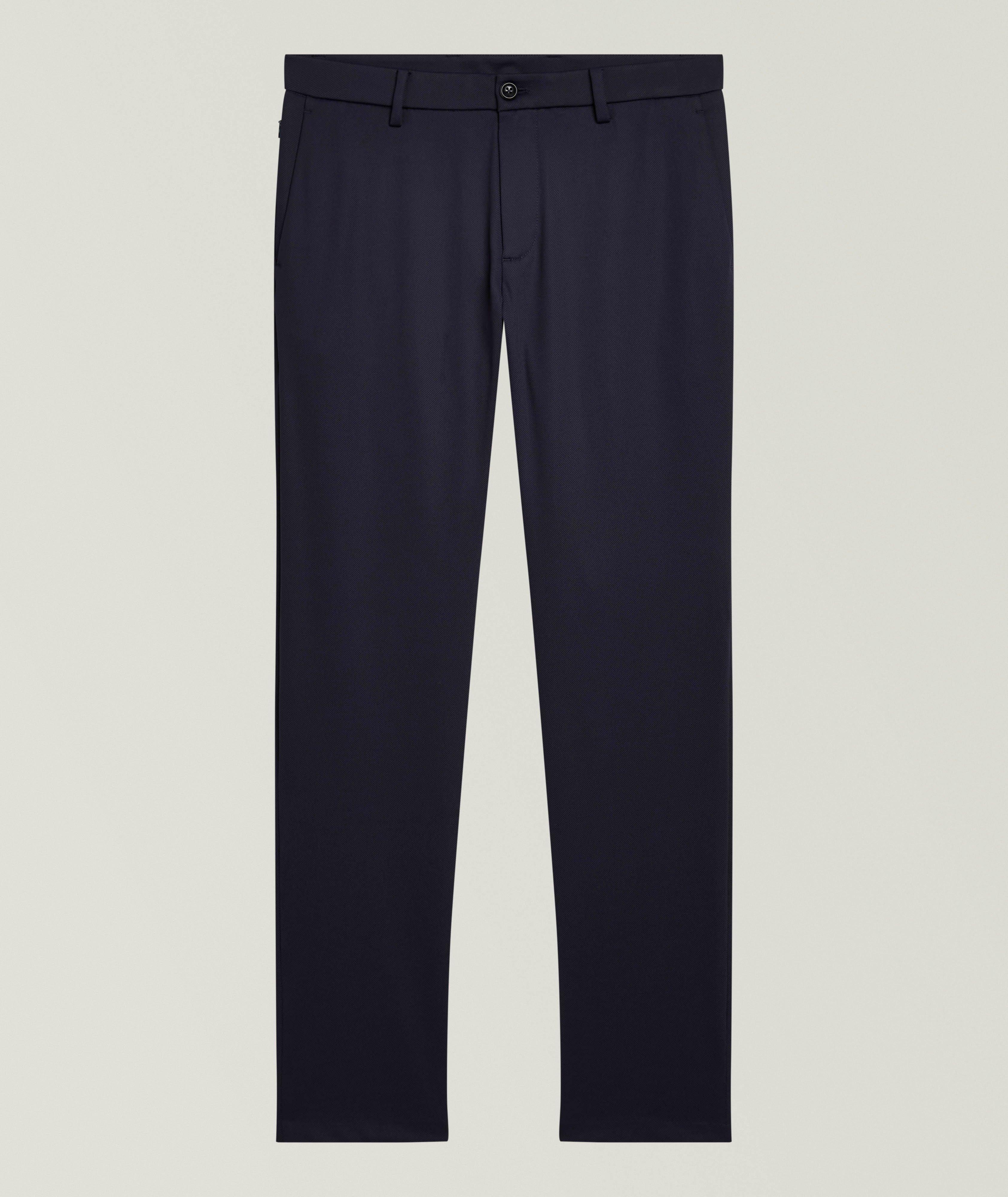 Flat Front Twill Jersey Pants image 0