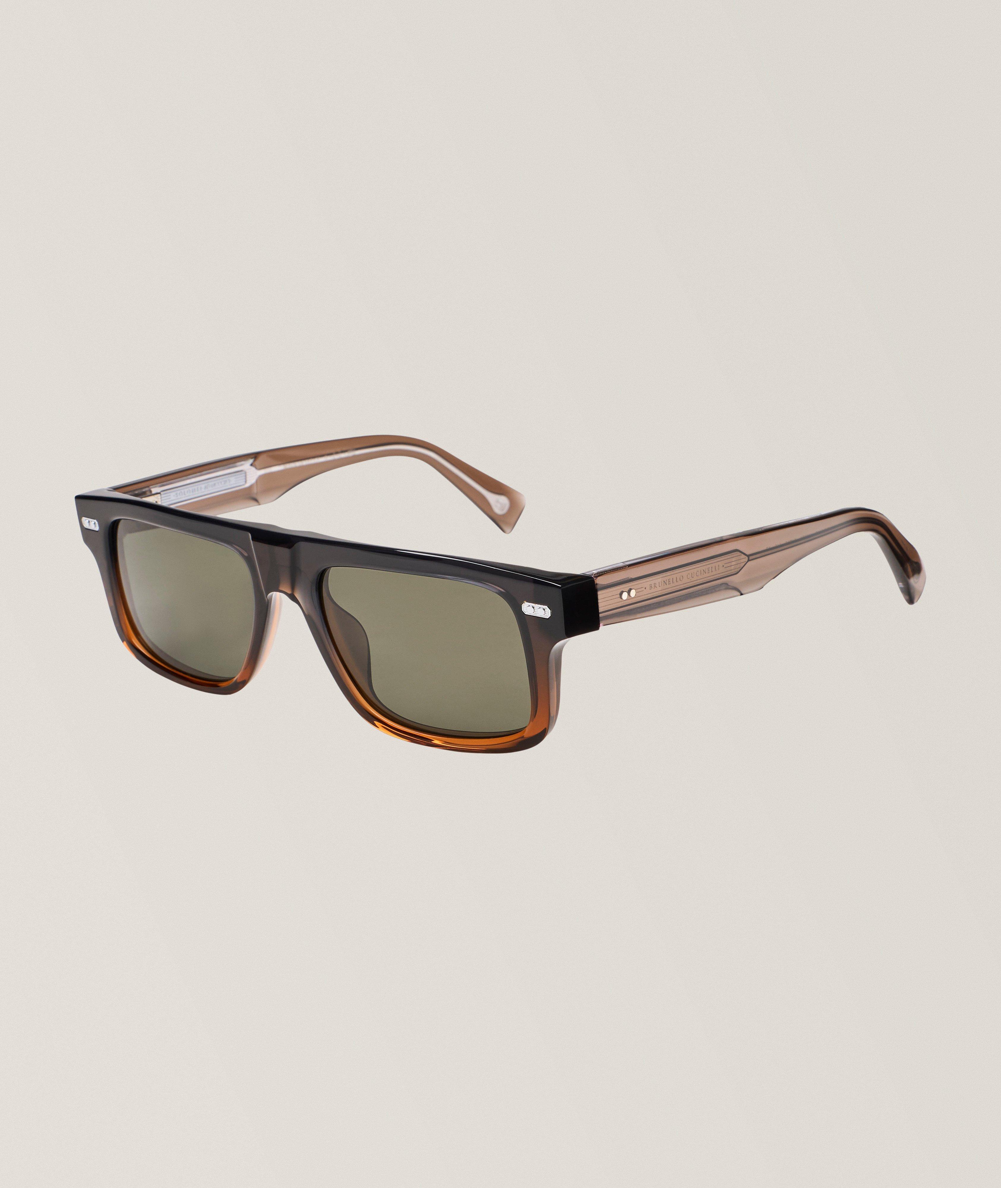 Brunello Cucinelli Lunettes de soleil rectangulaires polarisées