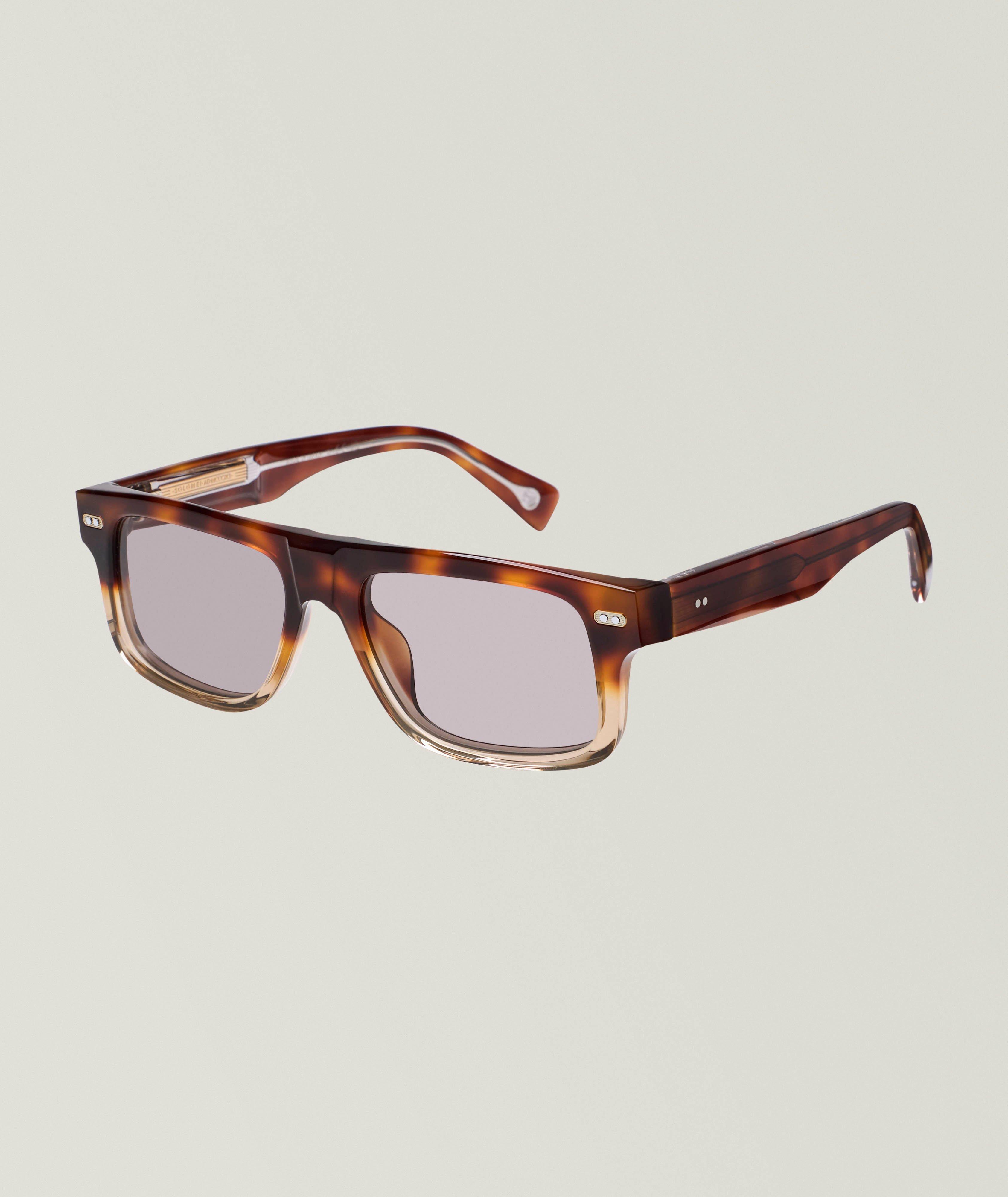 Brunello Cucinelli Two-Tone Rectangular Sunglasses