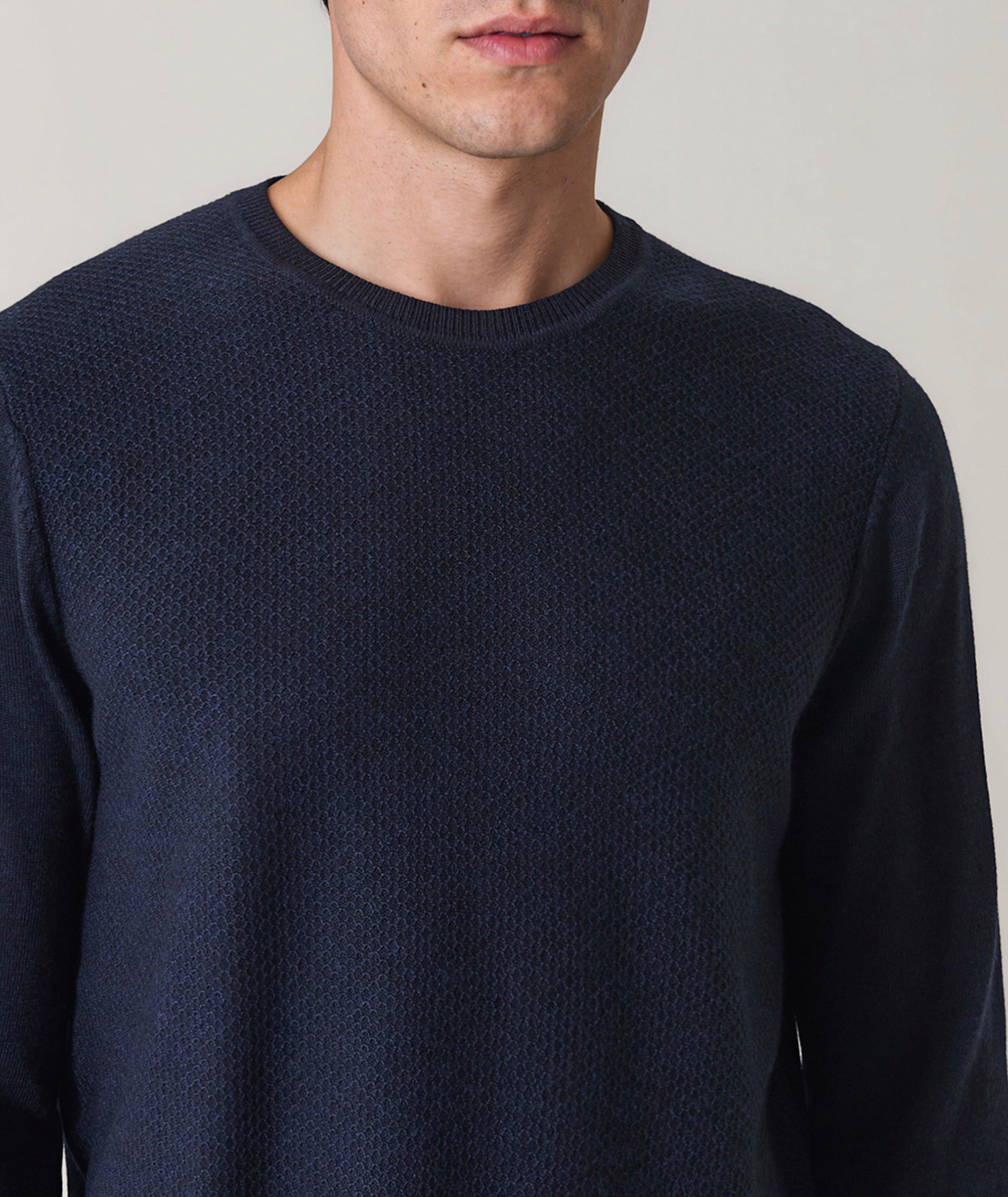 Hybrid-Stitch Extrafine Merino Wool Sweater image 3