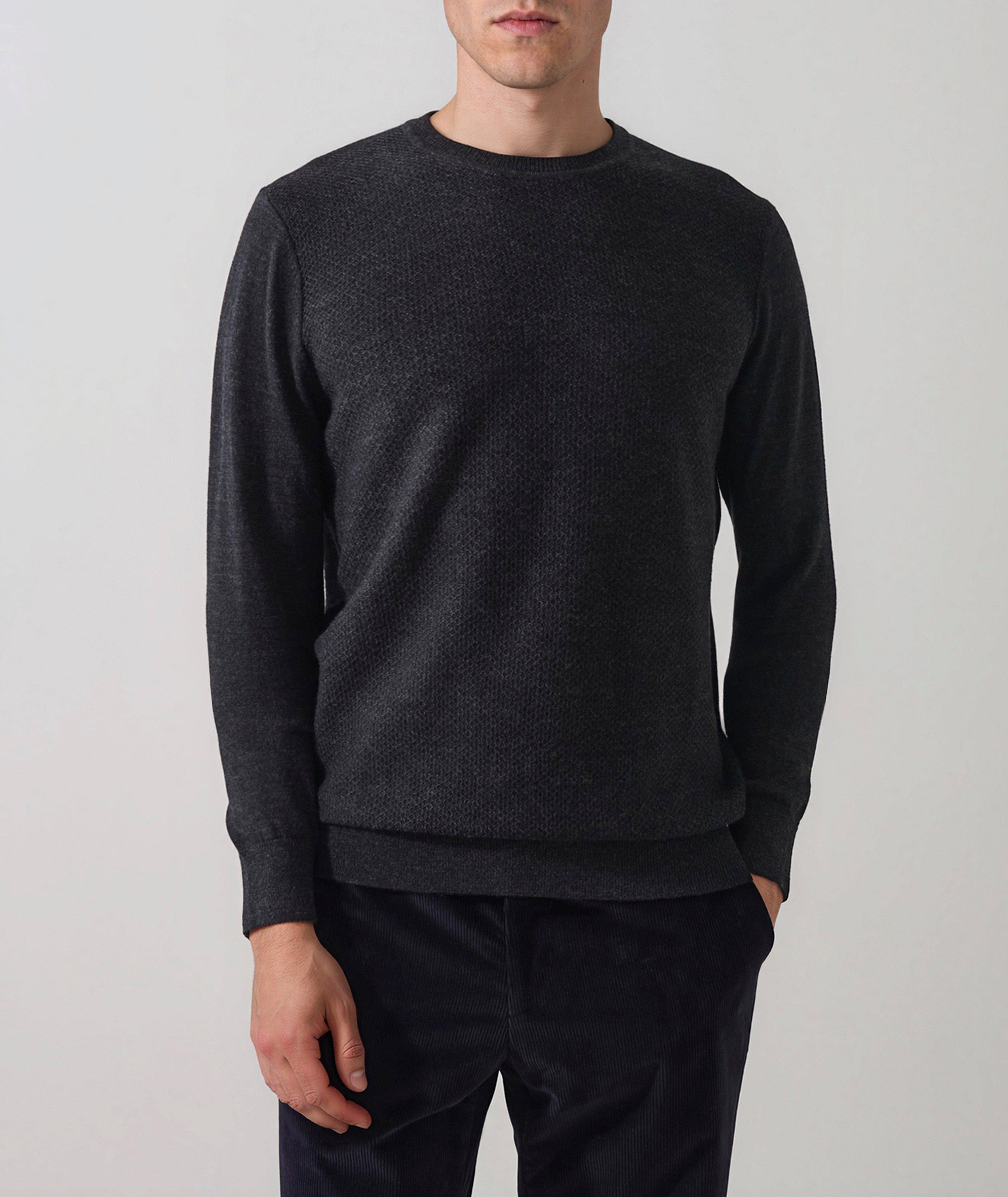 Hybrid-Stitch Extrafine Merino Wool Sweater image 1