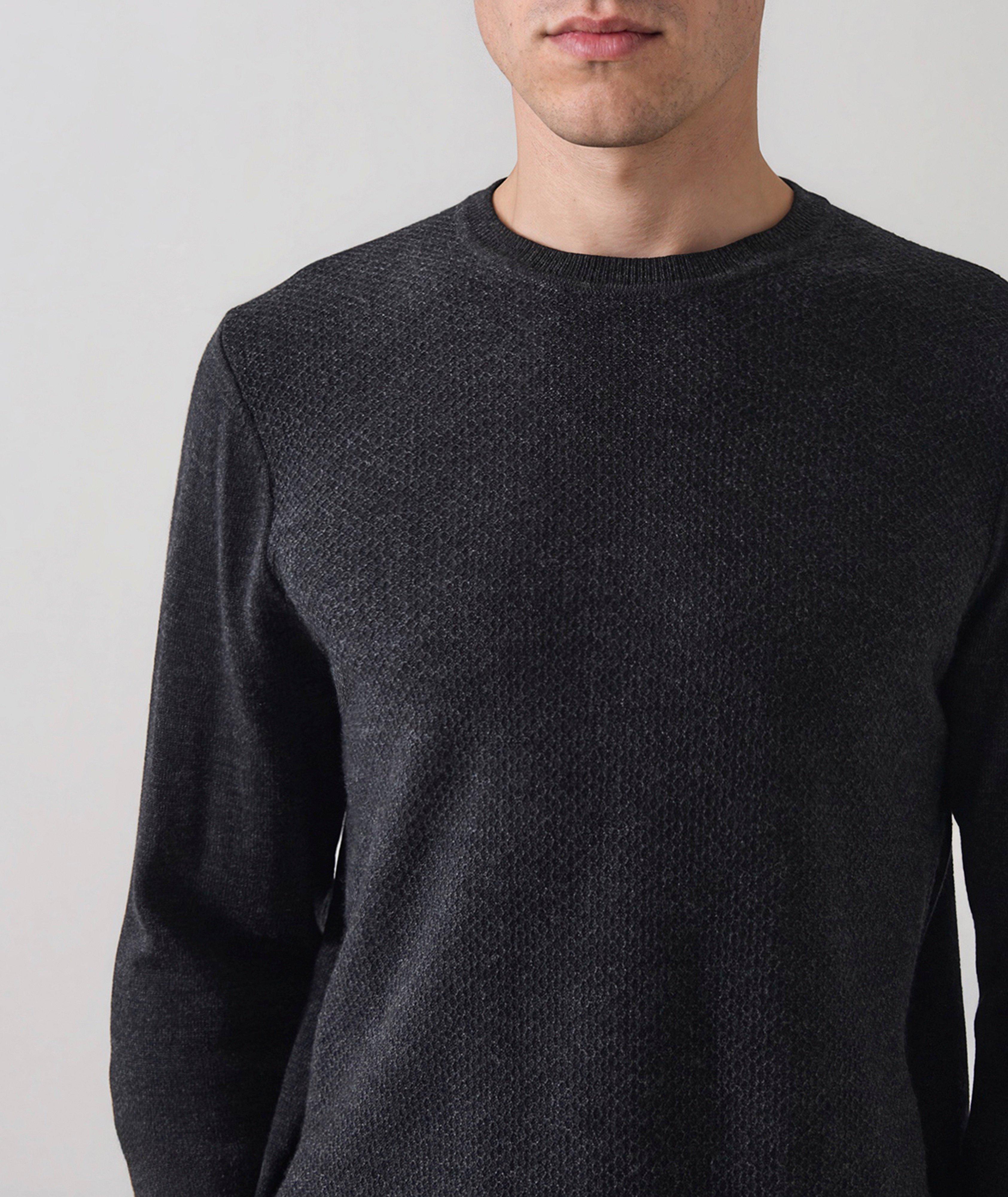 Hybrid-Stitch Extrafine Merino Wool Sweater image 3
