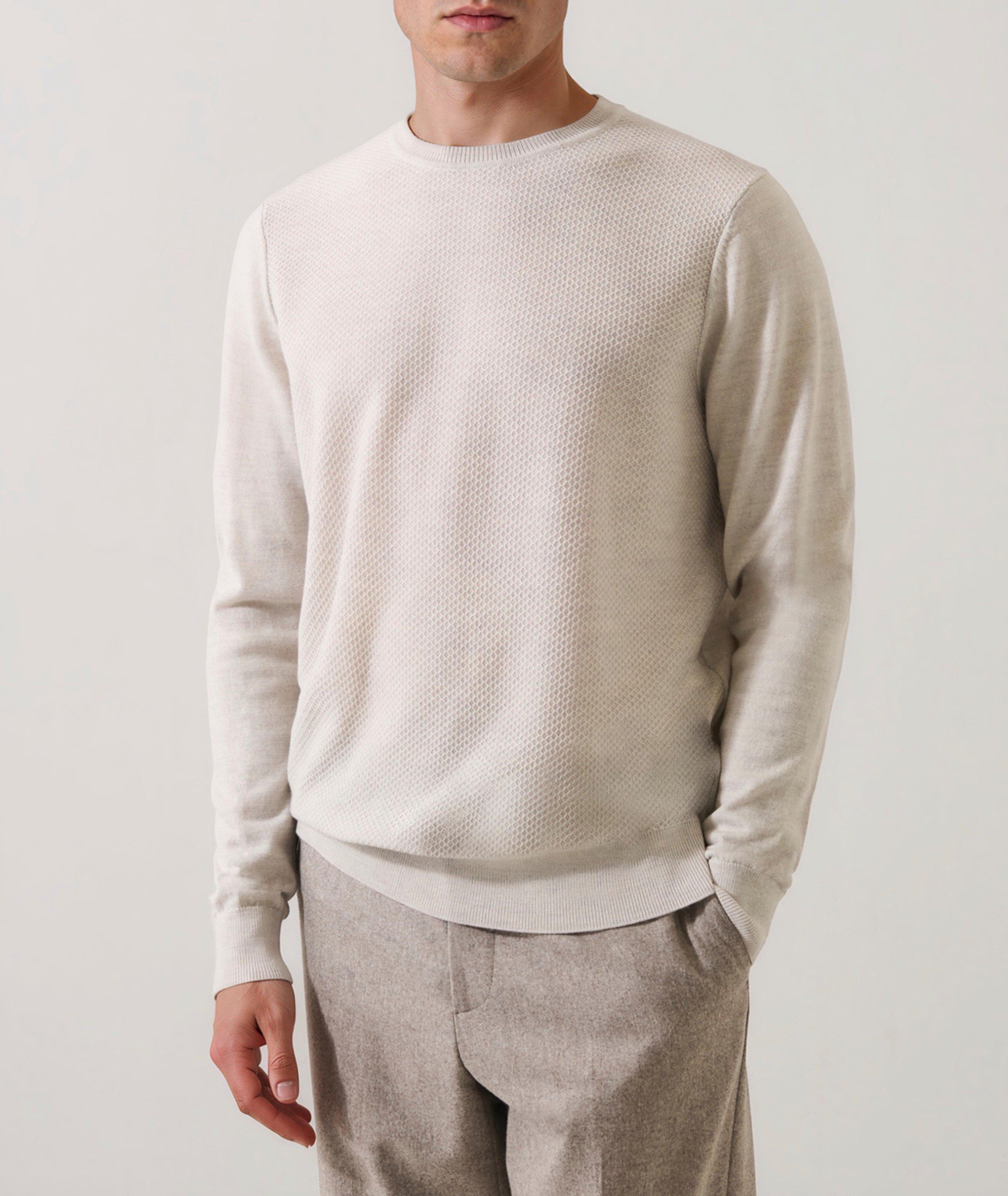 Hybrid-Stitch Extrafine Merino Wool Sweater image 1