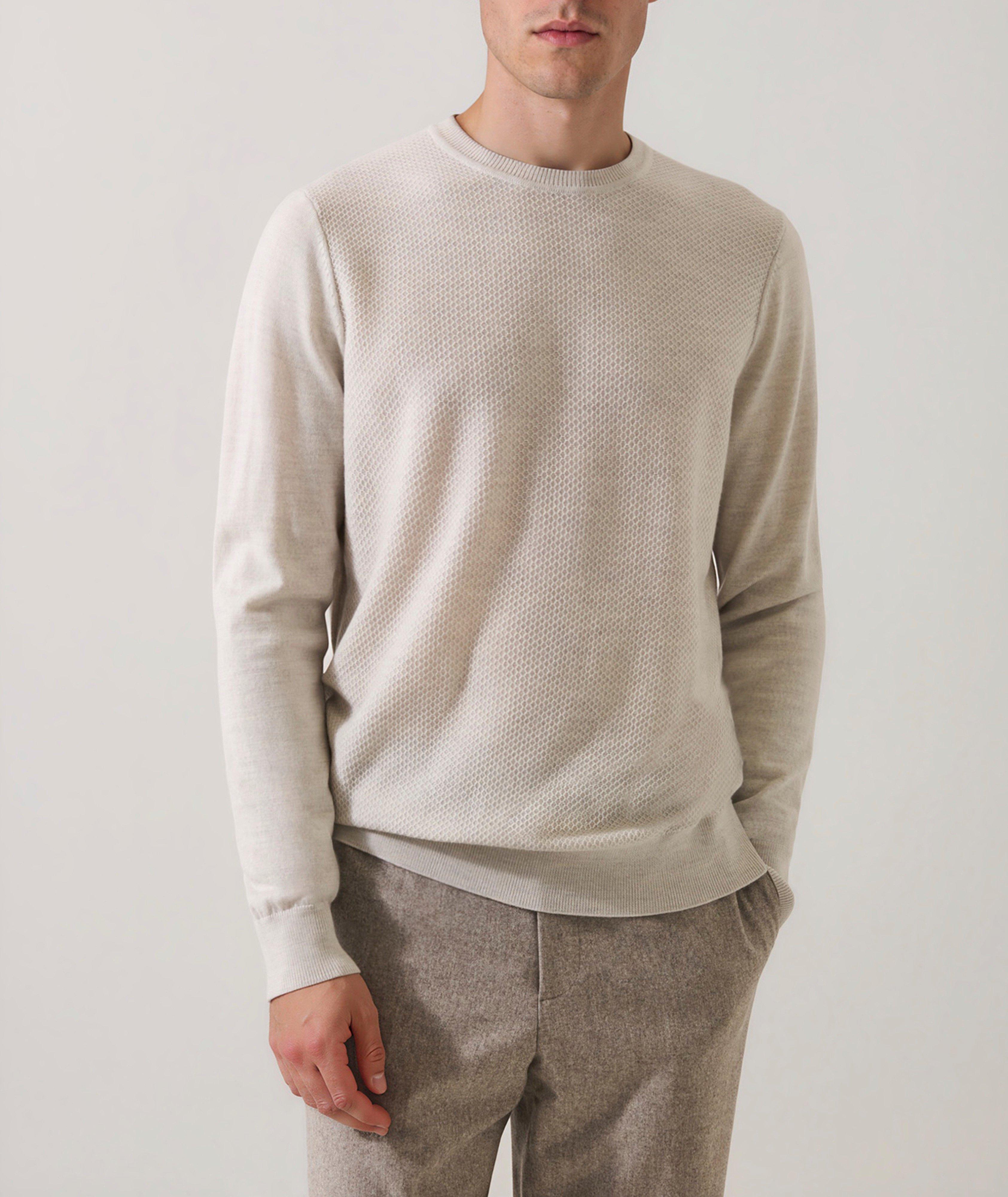Hybrid-Stitch Extrafine Merino Wool Sweater image 2