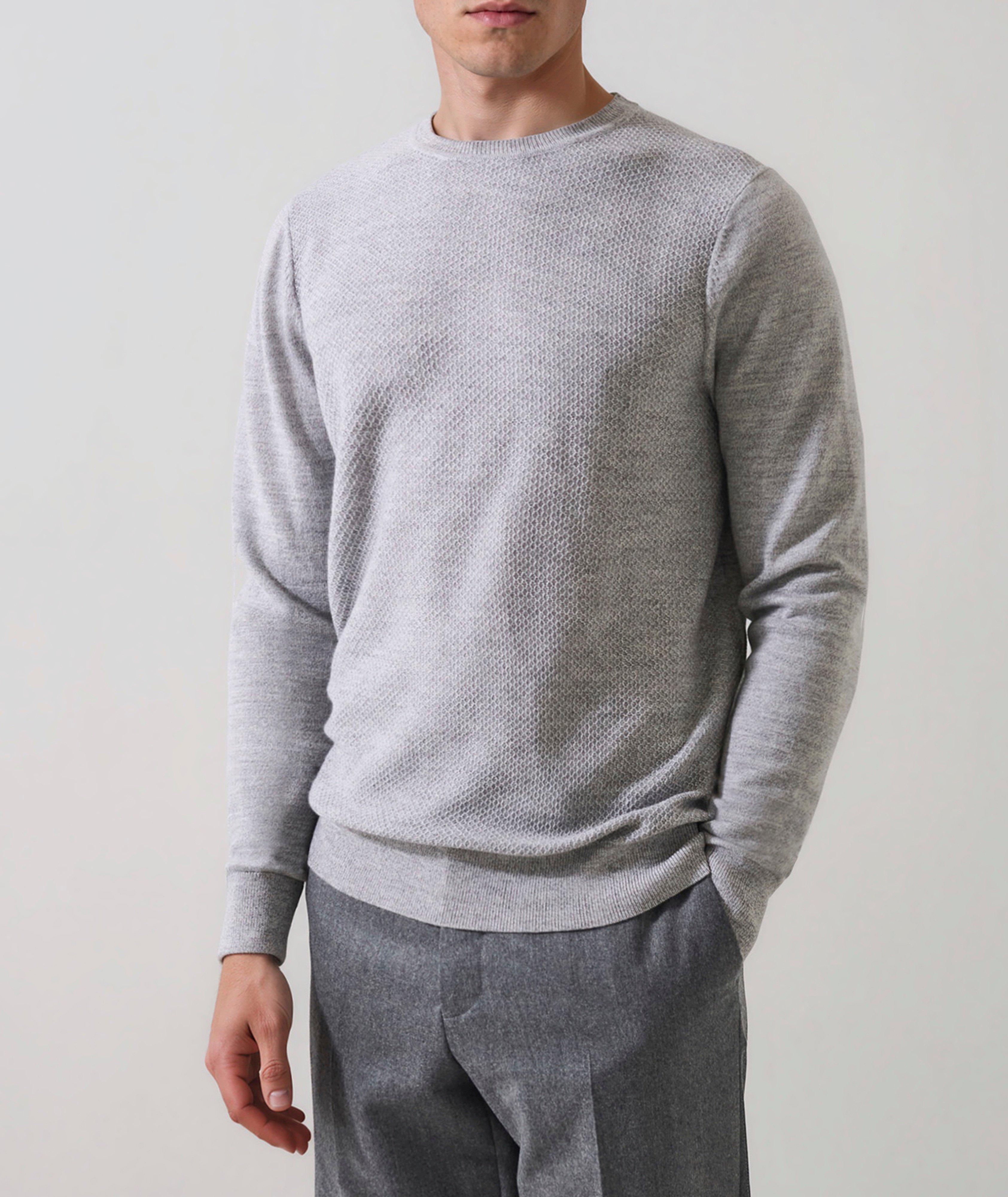 Hybrid-Stitch Extrafine Merino Wool Sweater image 1
